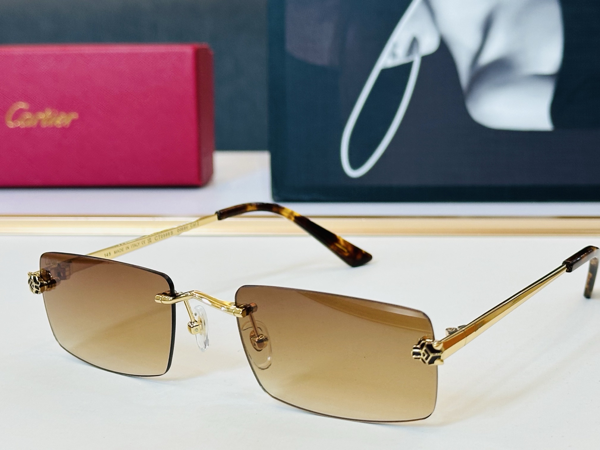 🆕 原版Cartie* 卡家 官网经典款 太阳镜 CT0598S Size：55口20-145 电镀工艺