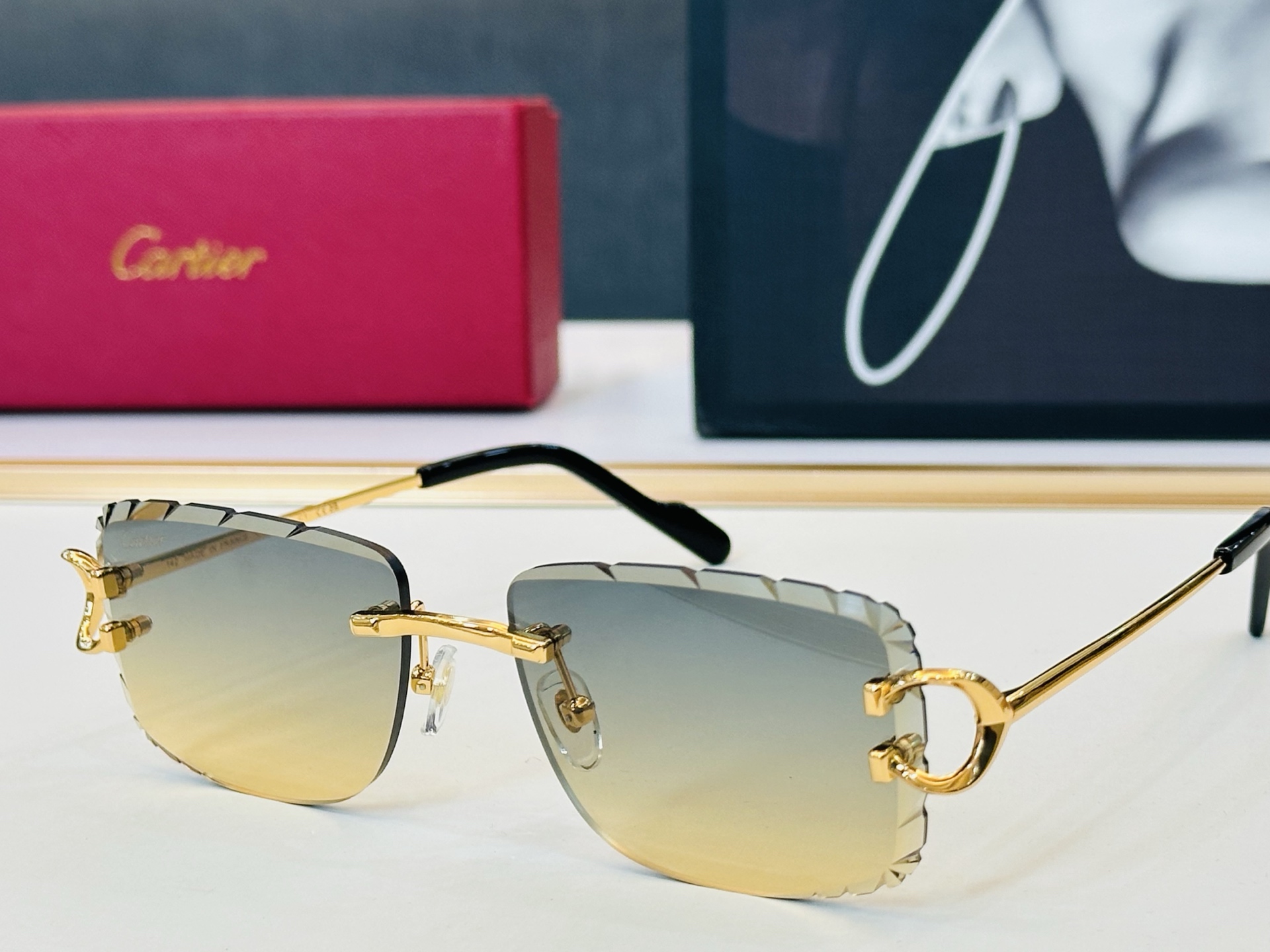 🆕 原版Cartie* 卡家 官网经典款 太阳镜 CT0829S Size：57口17-142 电镀工艺