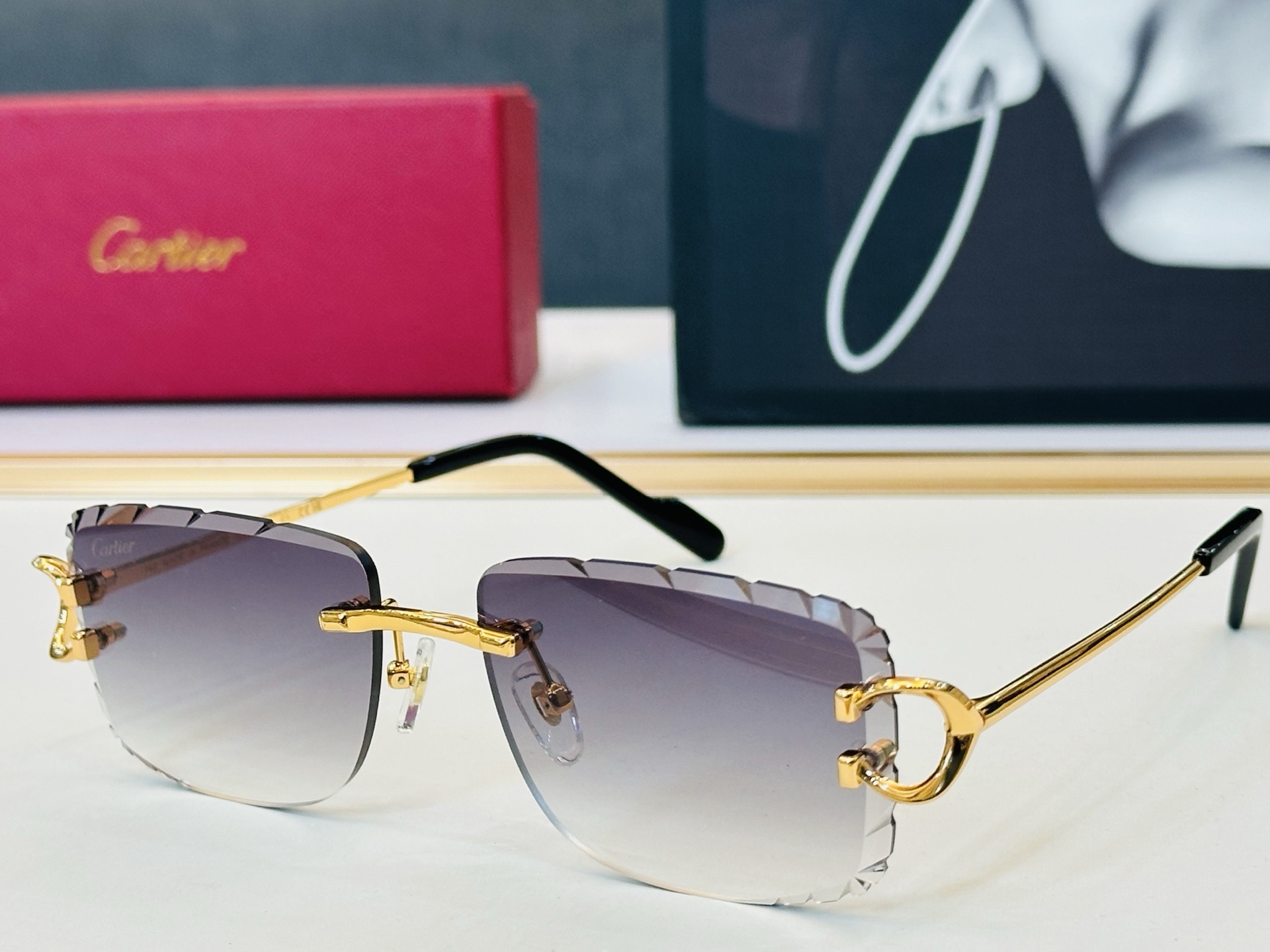 🆕 原版Cartie* 卡家 官网经典款 太阳镜 CT0829S Size：57口17-142 电镀工艺