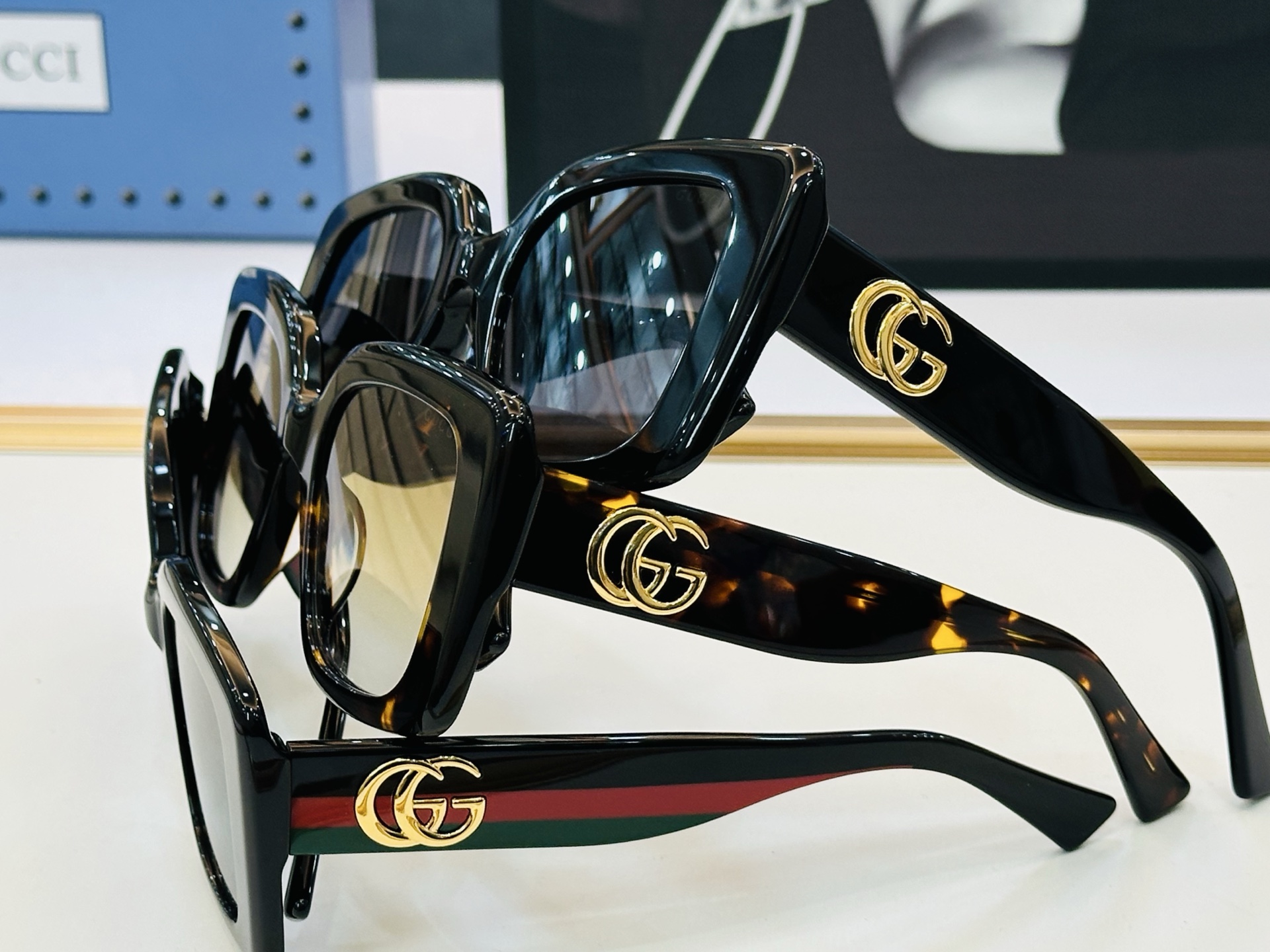 GUCC* 古家 GG1550S 🐝🐝系列 Size：51口22-145 🍁🍁G超绝品质 太阳镜。