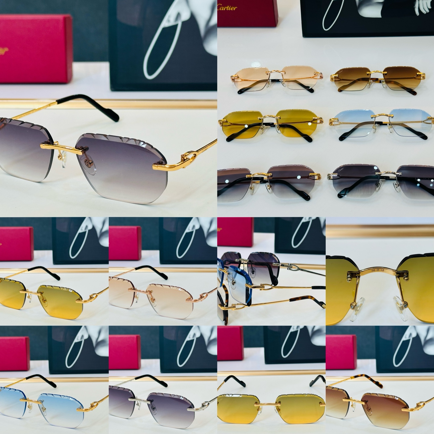 🆕 原版Cartie* 卡家 官网经典款 太阳镜 CT01830O Size：58口18-142 电镀工