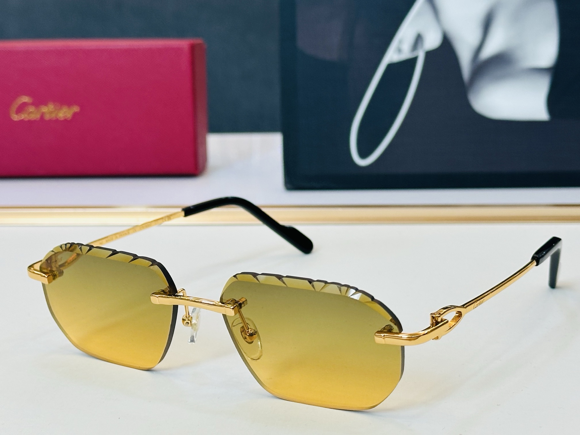 🆕 原版Cartie* 卡家 官网经典款 太阳镜 CT01830O Size：58口18-142 电镀工