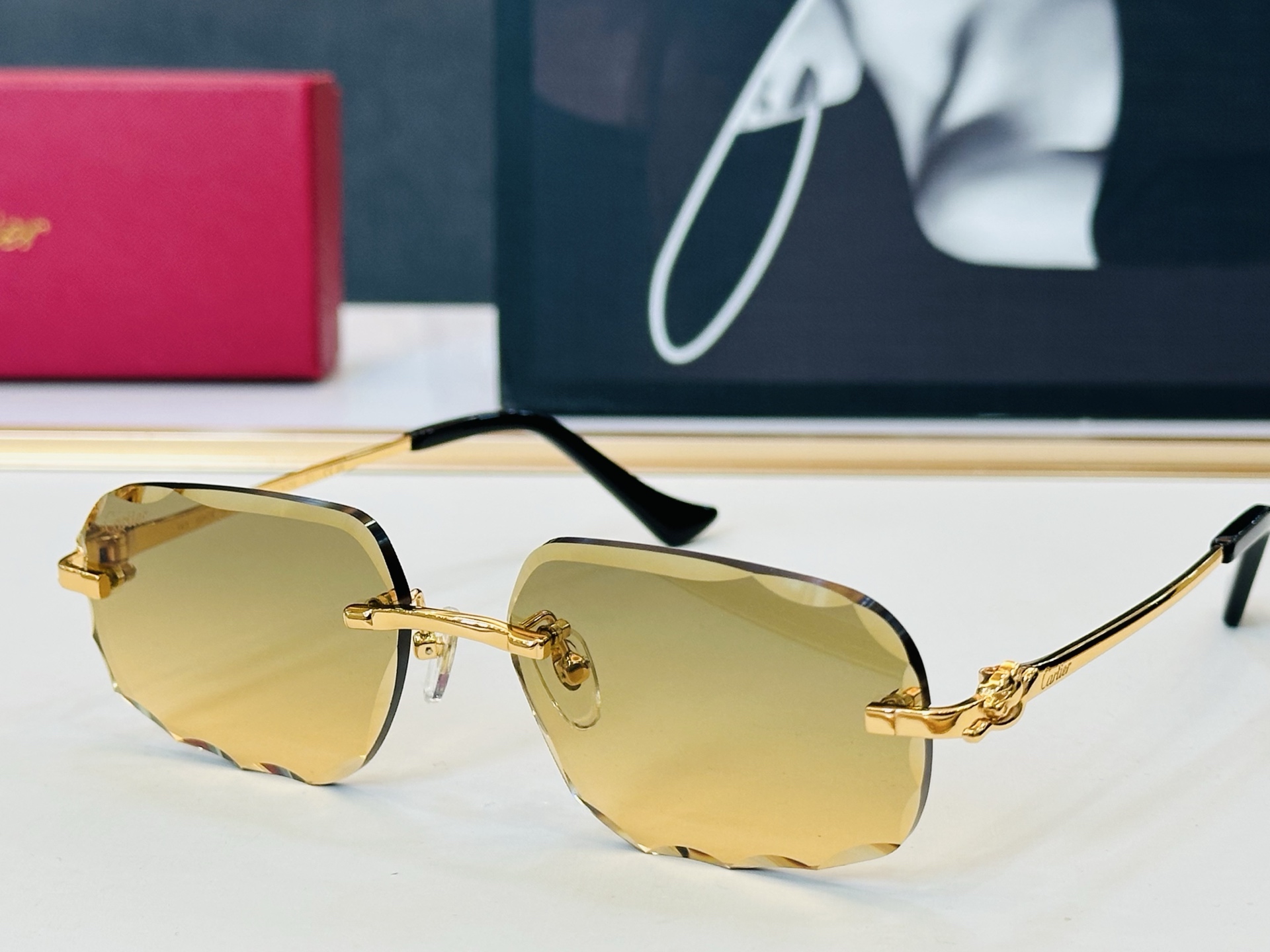 🆕 原版Cartie* 卡家 官网经典款 太阳镜 CT5804S Size：57口17-143  电镀工
