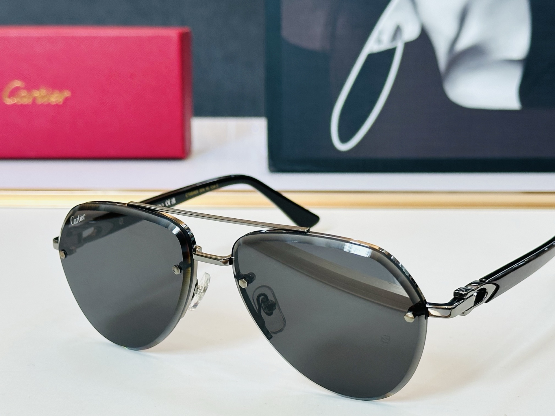 NO:767036,Cartie* Carjia Sunglasses CT0846S Size 61 Mouth 14 - Exquisite electroplating technology and full of temperament!  CC men and women same style glasses, sunglasses, sunglasses, glasses, cartier19860909Cartie* 卡家 太阳镜 CT0846S Size61口14-电镀工艺精湛气质十足！CC男女同款 眼镜墨镜太阳镜,眼镜,cartier,glasses