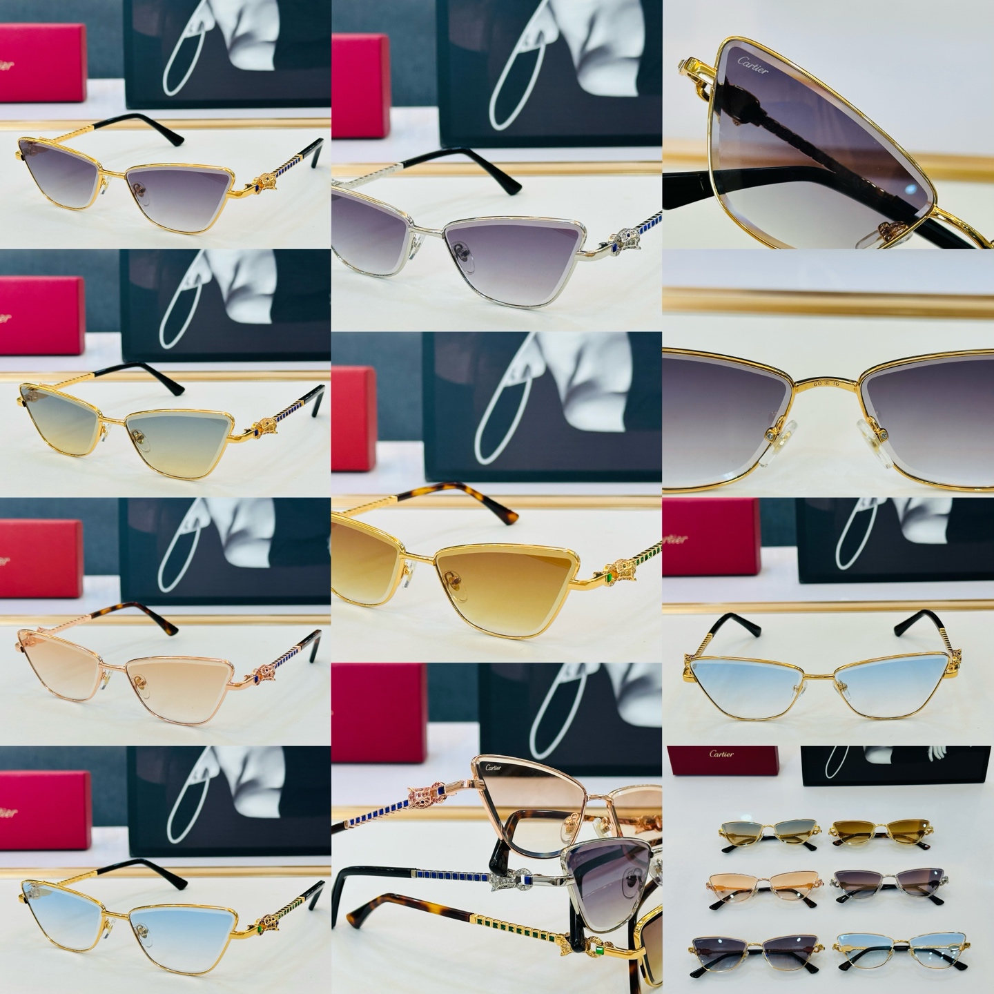 Cartie* 卡家 太阳镜 CT1853 Size：60口16-145 电镀工艺精湛气质十足！D男女同