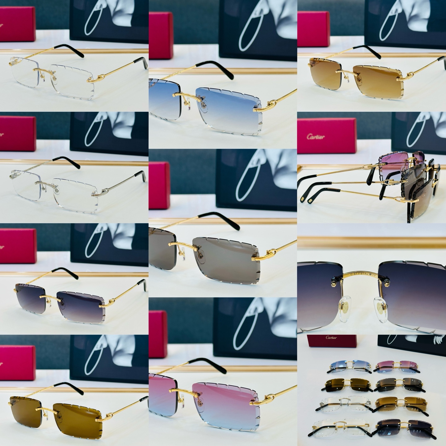 🆕 原版Cartie* 卡家 官网经典款 太阳镜 CT0045O Size：57口17-140 电镀工艺