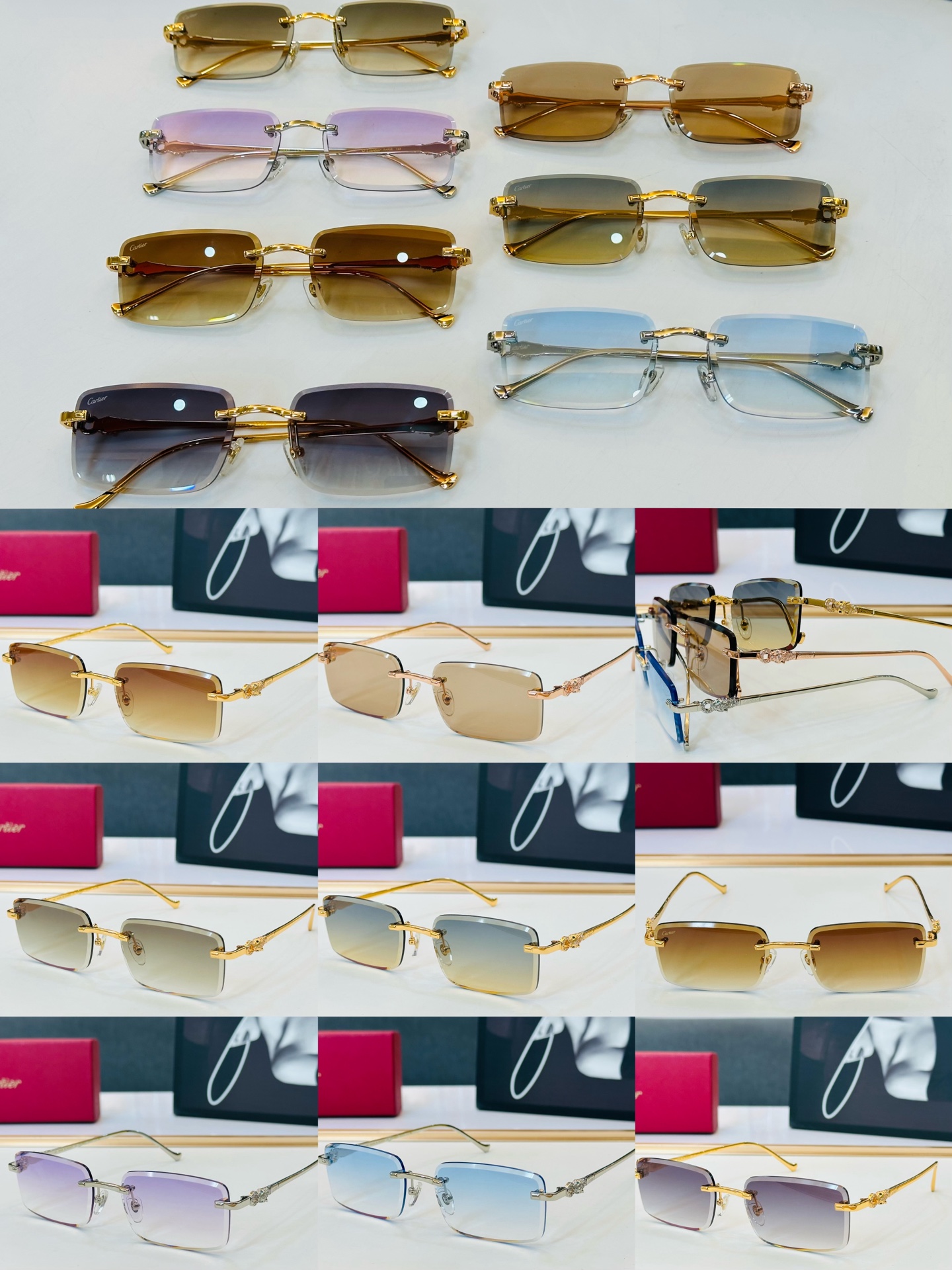 Cartie* 卡家 太阳镜 CT01598LO Size：57口18-142 电镀工艺精湛气质十足！K男女同款 
