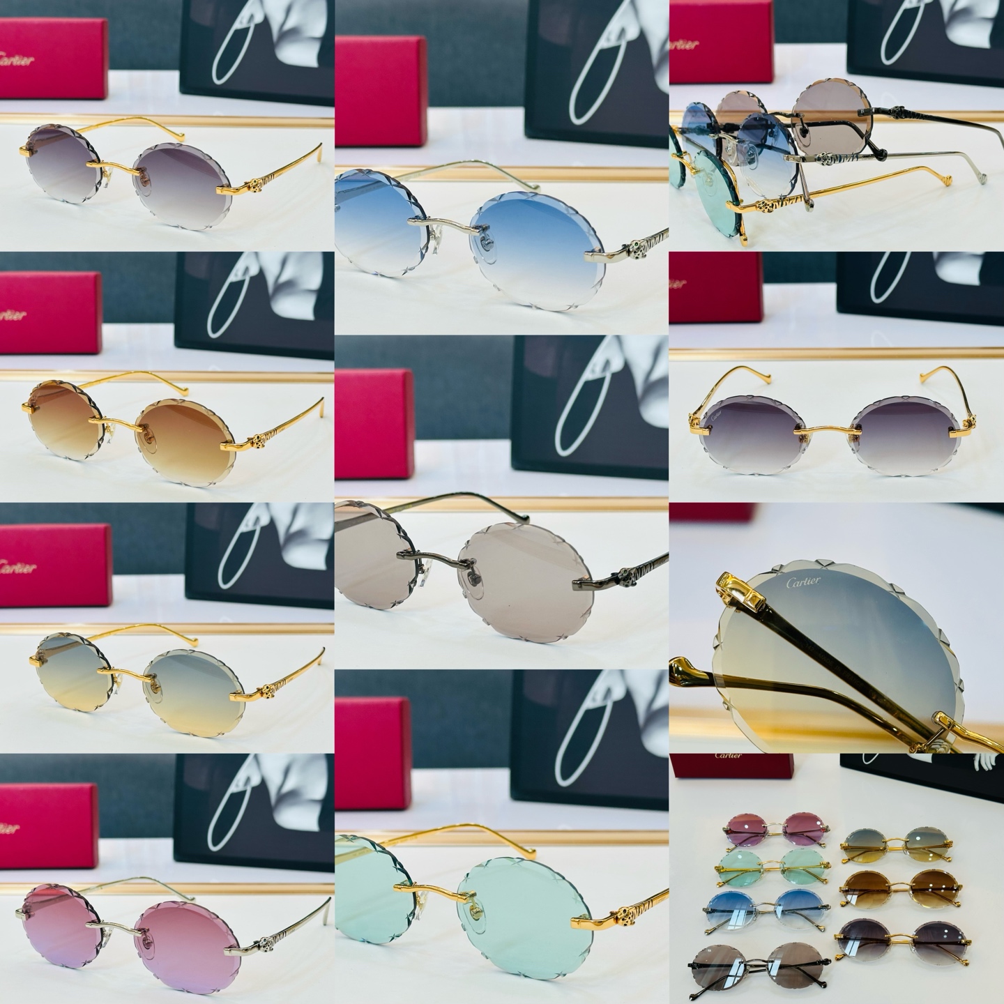 Cartie* 卡家 太阳镜 CT01595LO Size：55口20-142 电镀工艺精湛气质十足！K男女同款 