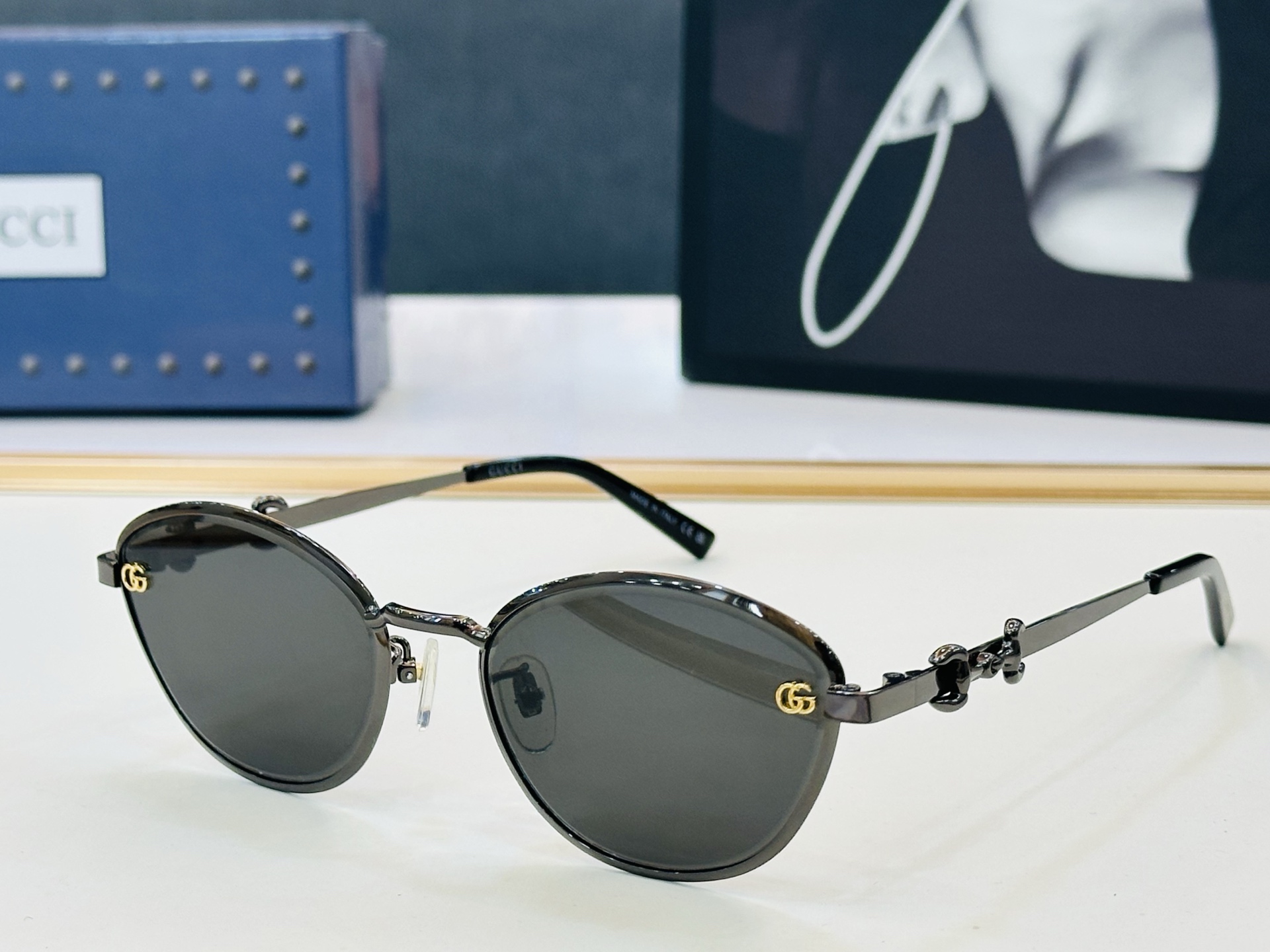 GUCC* 古家 GG2037SK 🐝🐝系列 Size：55口19-145    🍁🍁 L超绝品质 🔥