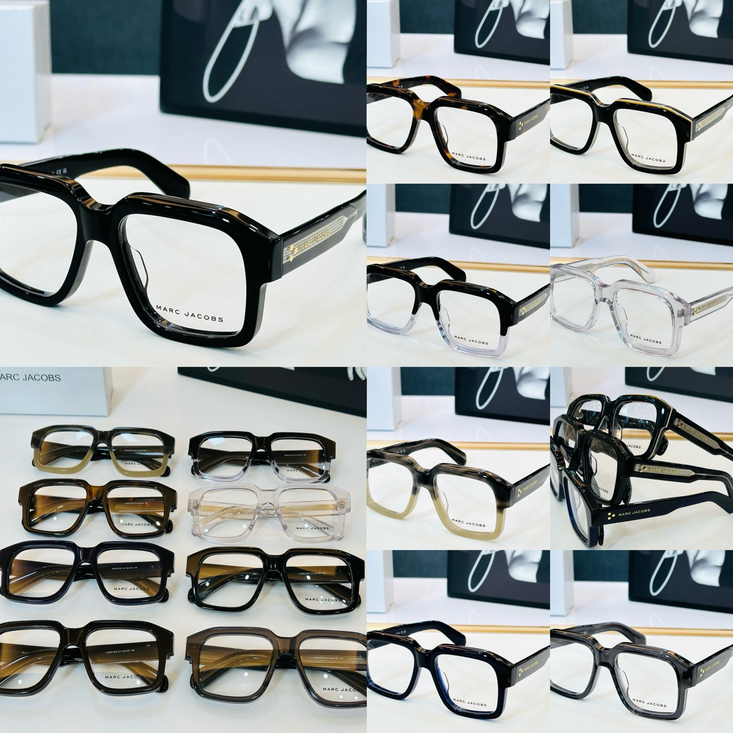Marc jacobs 马杰家 MJ878  Size：54口20-145 采用今年流行的板材 Z完美设计 😍😍 配光镜