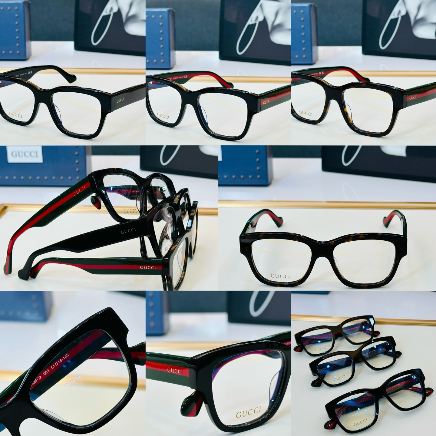 🆕 👏👏GUCC*👍古家GG1428OA Size：51口18-145 搭配镜框🔝一❤配光架