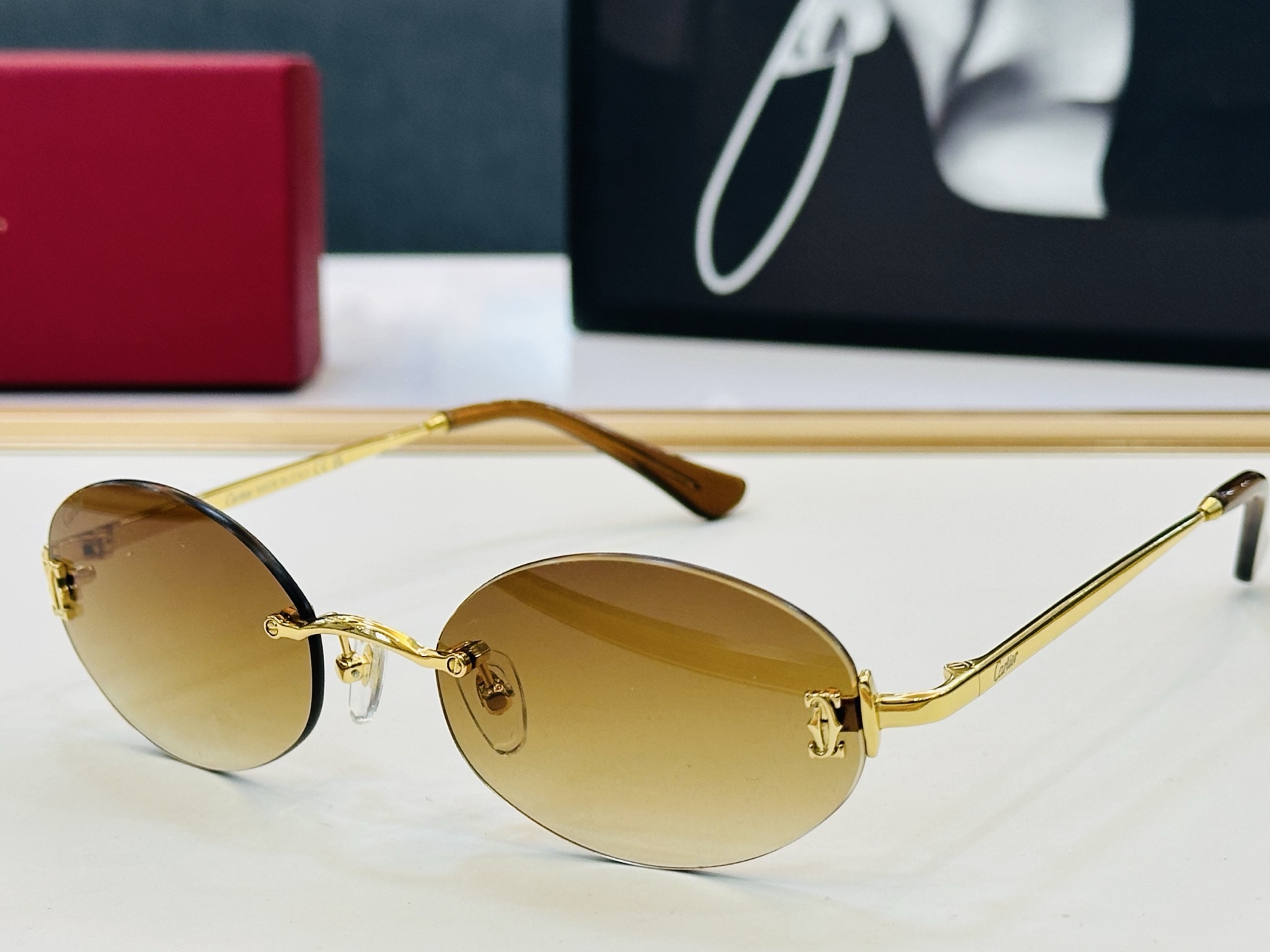 🆕 原版Cartie* 卡家 官网经典款 太阳镜 CT0592S Size：55口20-145 电镀工艺