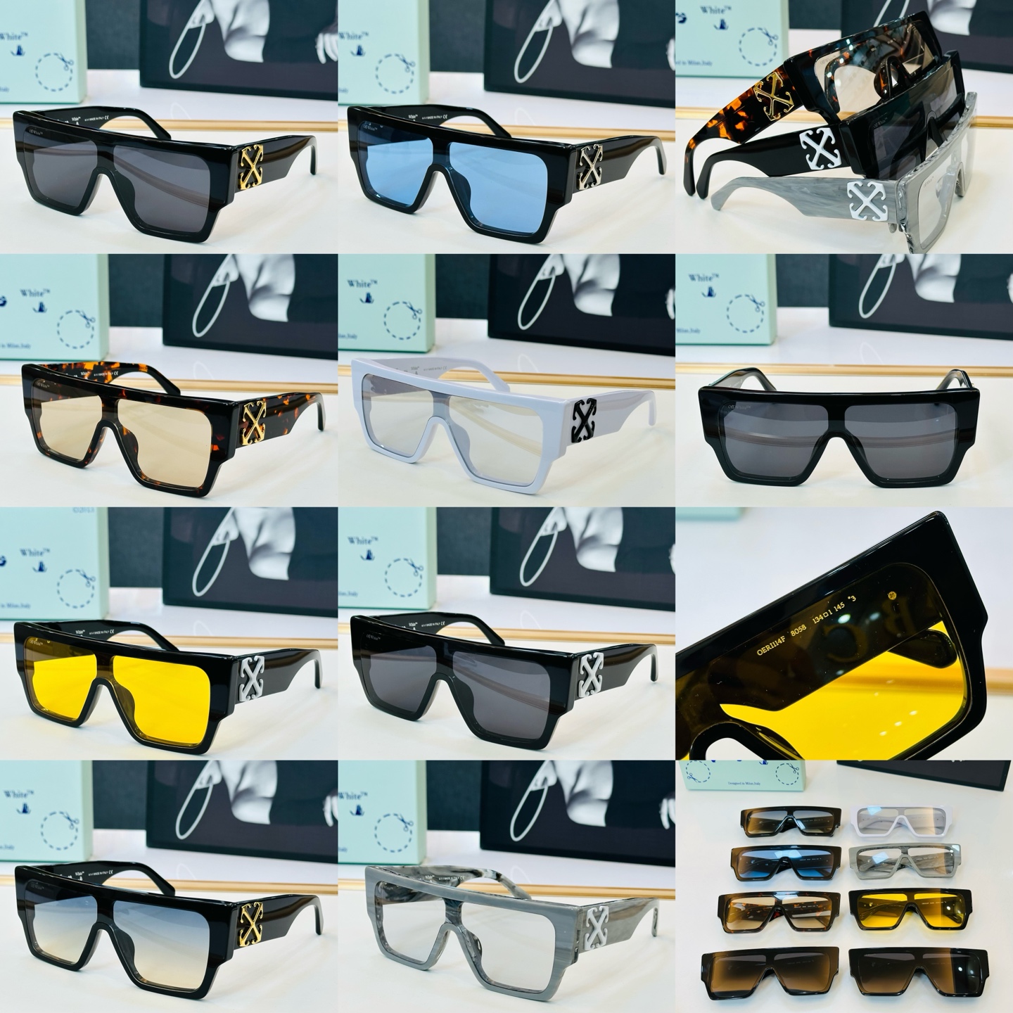 官网款 OFF WHITE MODEL:OERI114F SIZE: 134口1-145  时尚太阳镜 