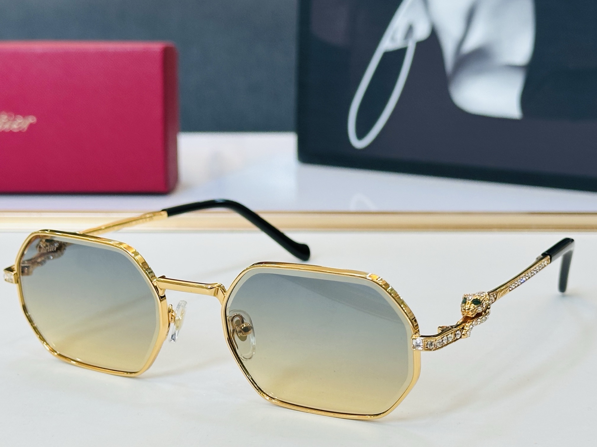 🆕 原版Cartie* 卡家 官网经典款 太阳镜 CT0728S Size：56口21-143 电镀工艺