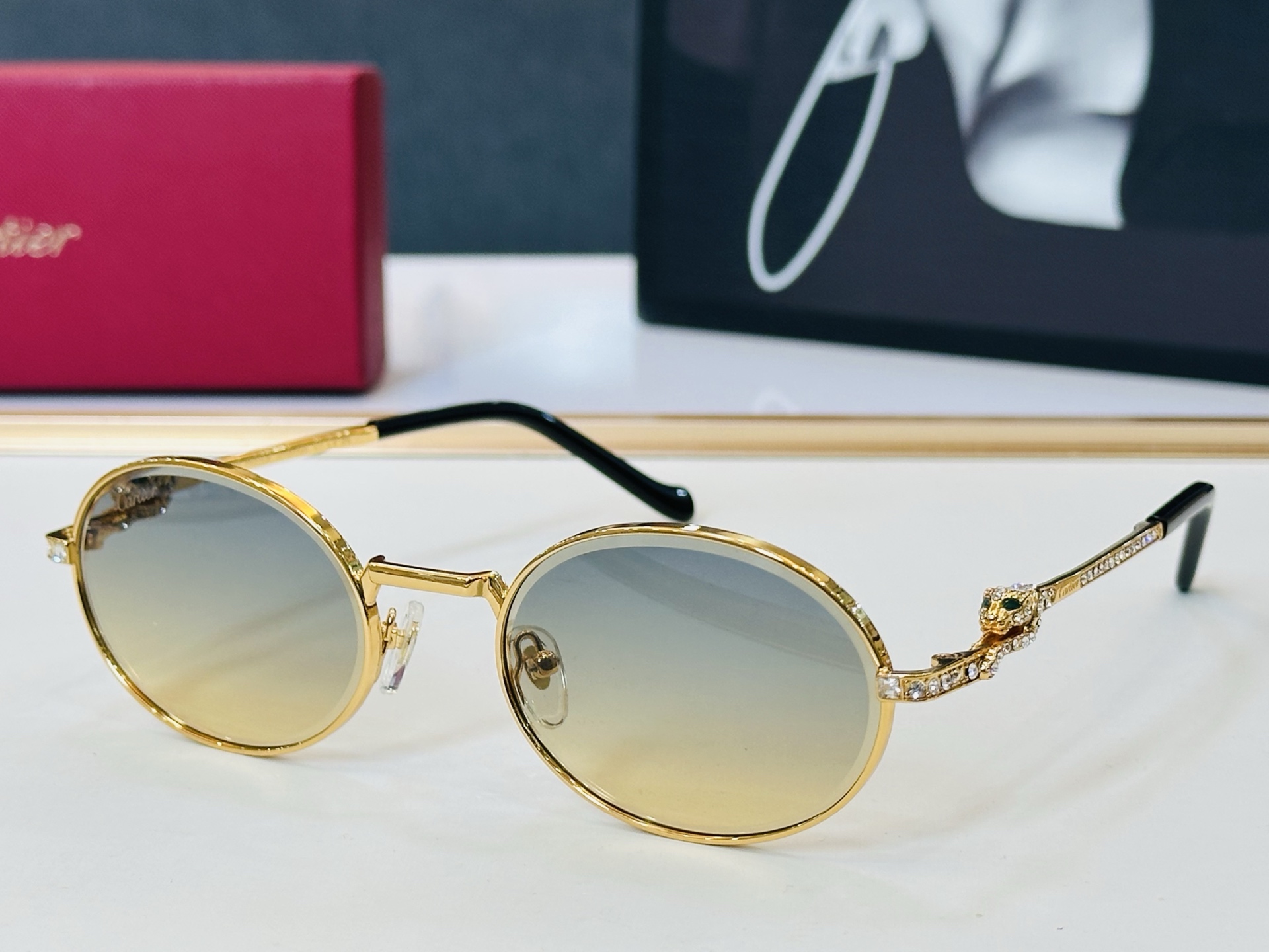 🆕 原版Cartie* 卡家 官网经典款 太阳镜 CT0729S Size：55口21-143 电镀工艺