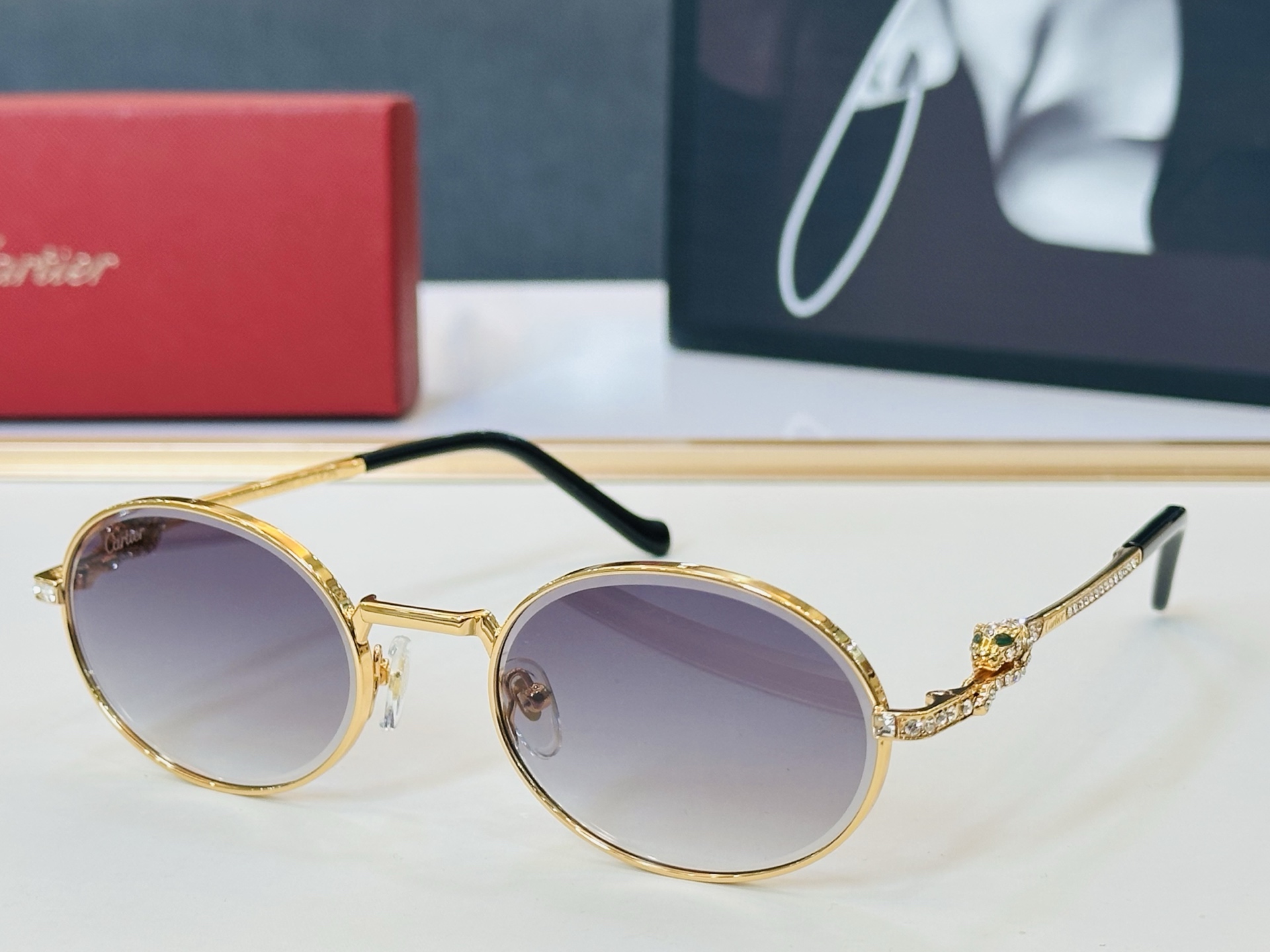 🆕 原版Cartie* 卡家 官网经典款 太阳镜 CT0729S Size：55口21-143 电镀工艺