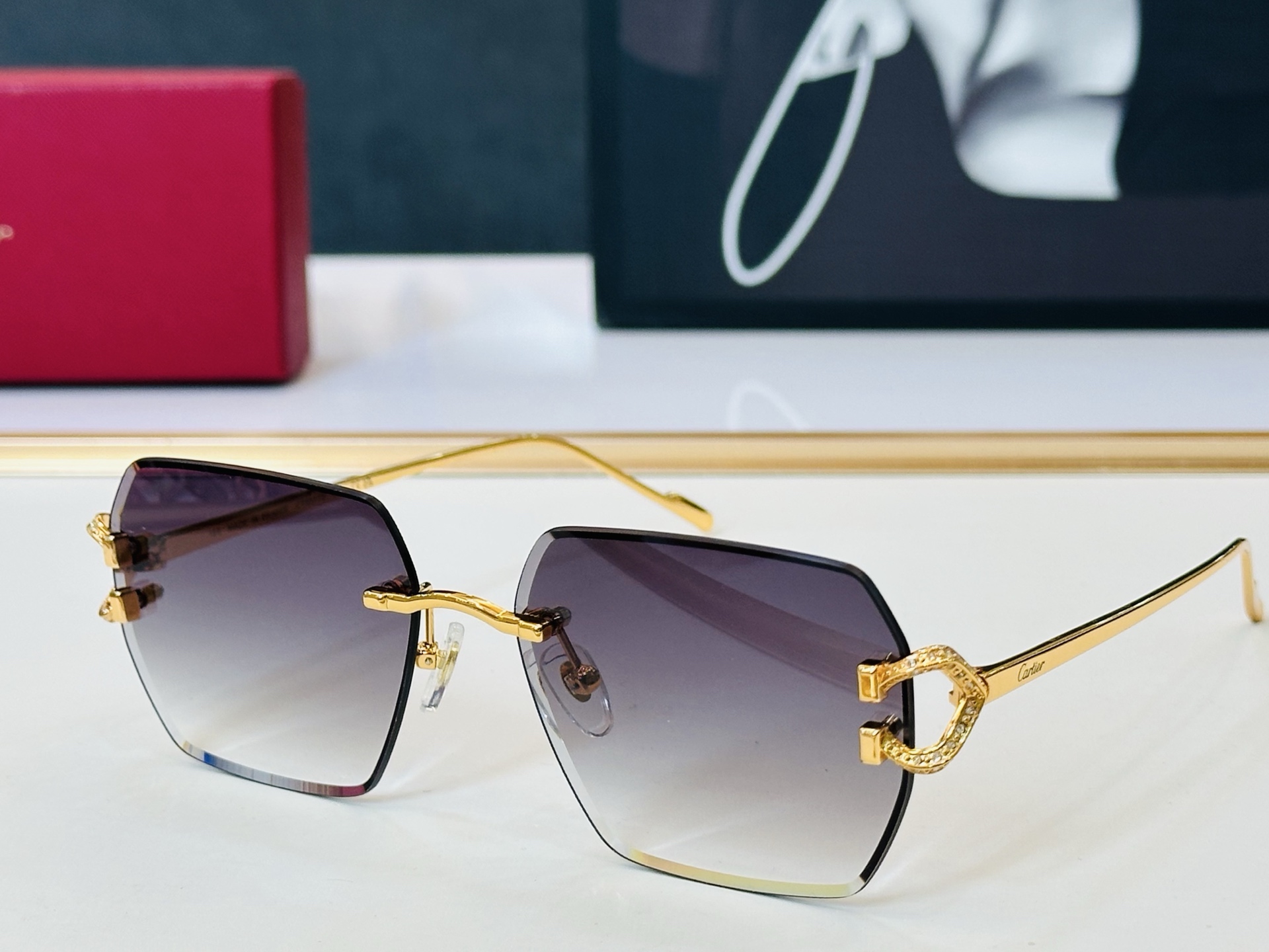 🆕 原版Cartie* 卡家 官网经典款 太阳镜 CT0577S Size：58口17-140 电镀工艺