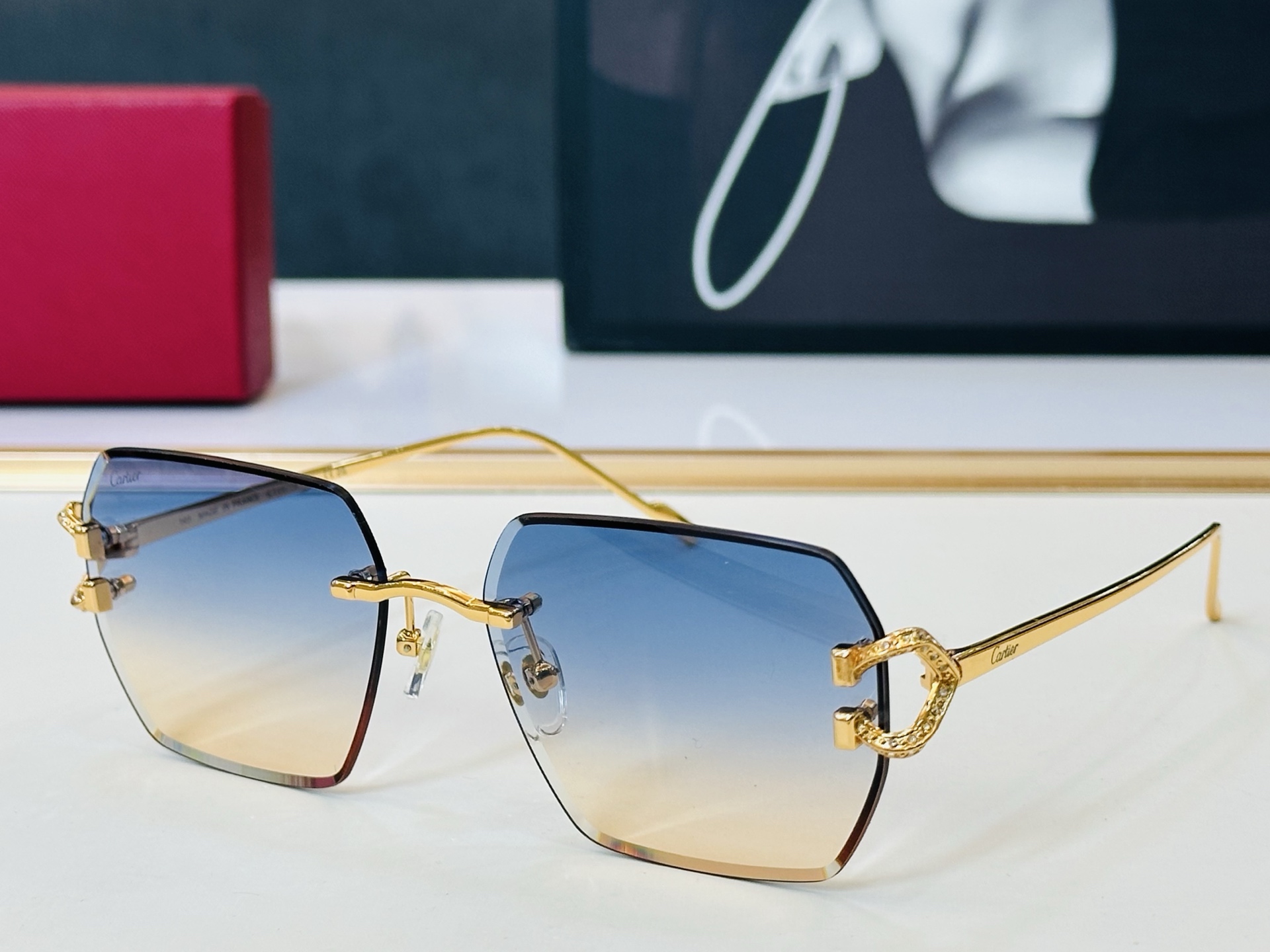 🆕 原版Cartie* 卡家 官网经典款 太阳镜 CT0577S Size：58口17-140 电镀工艺
