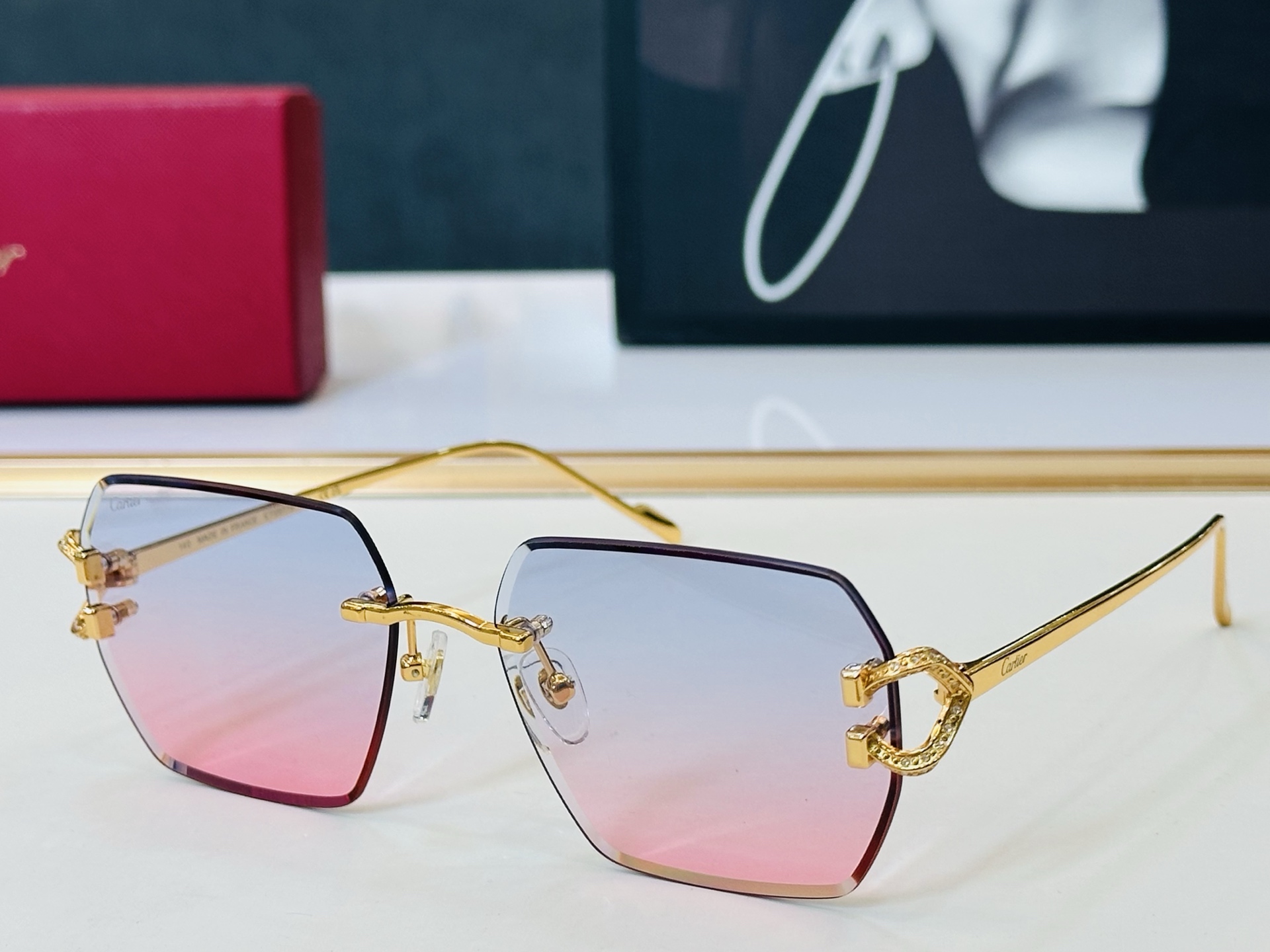 🆕 原版Cartie* 卡家 官网经典款 太阳镜 CT0577S Size：58口17-140 电镀工艺