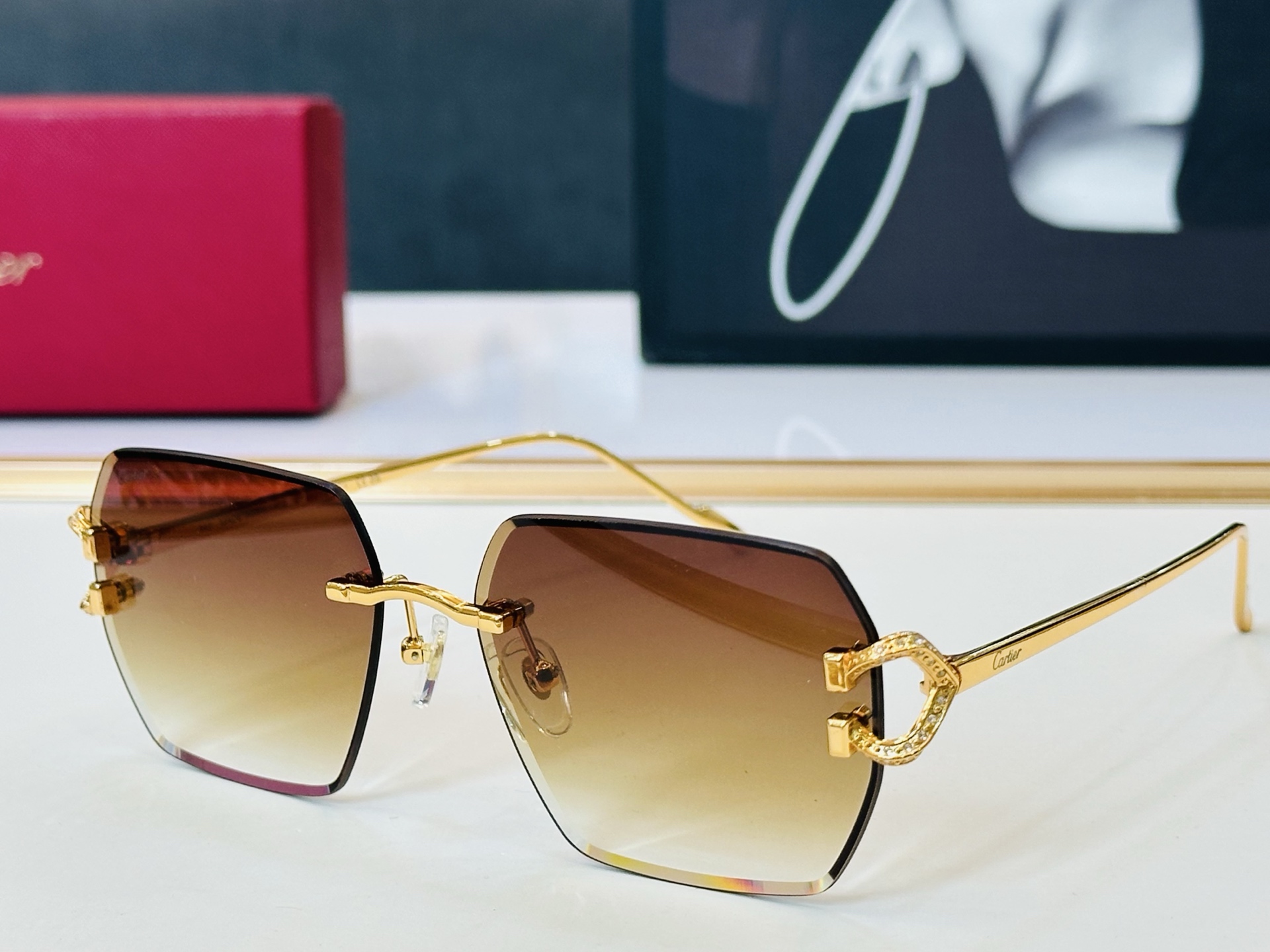 🆕 原版Cartie* 卡家 官网经典款 太阳镜 CT0577S Size：58口17-140 电镀工艺