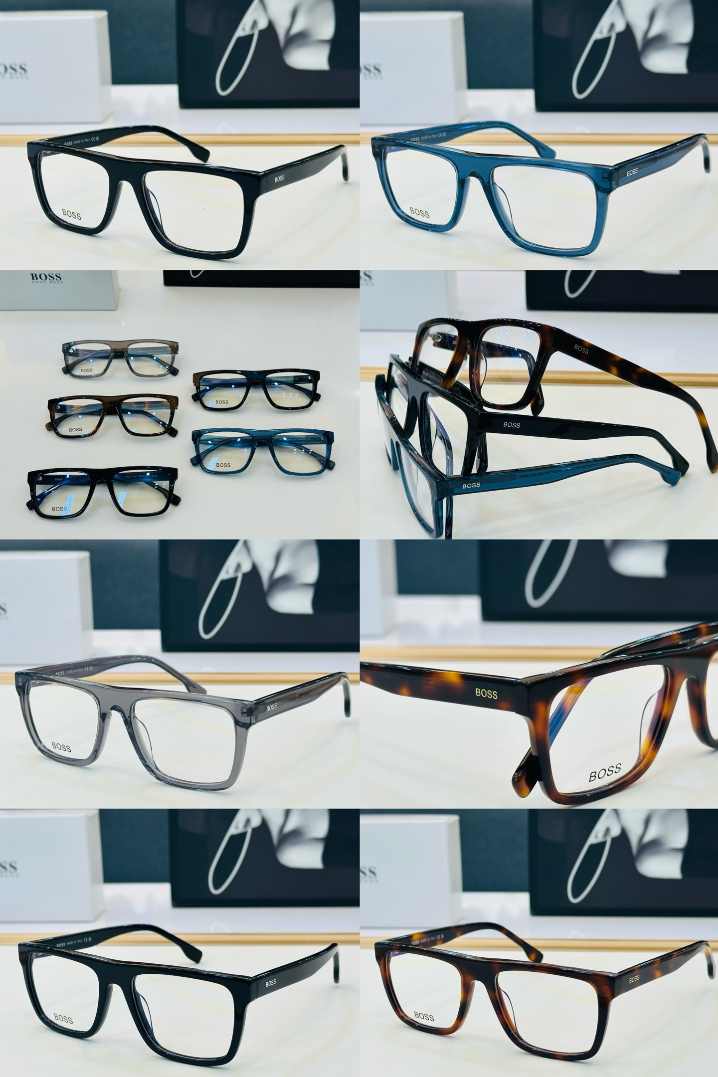🆕 BOSS 1652 Size：54口18-145   🕶🕶💋💋👣👣  不挑脸 🍁经典不过时框型 L品