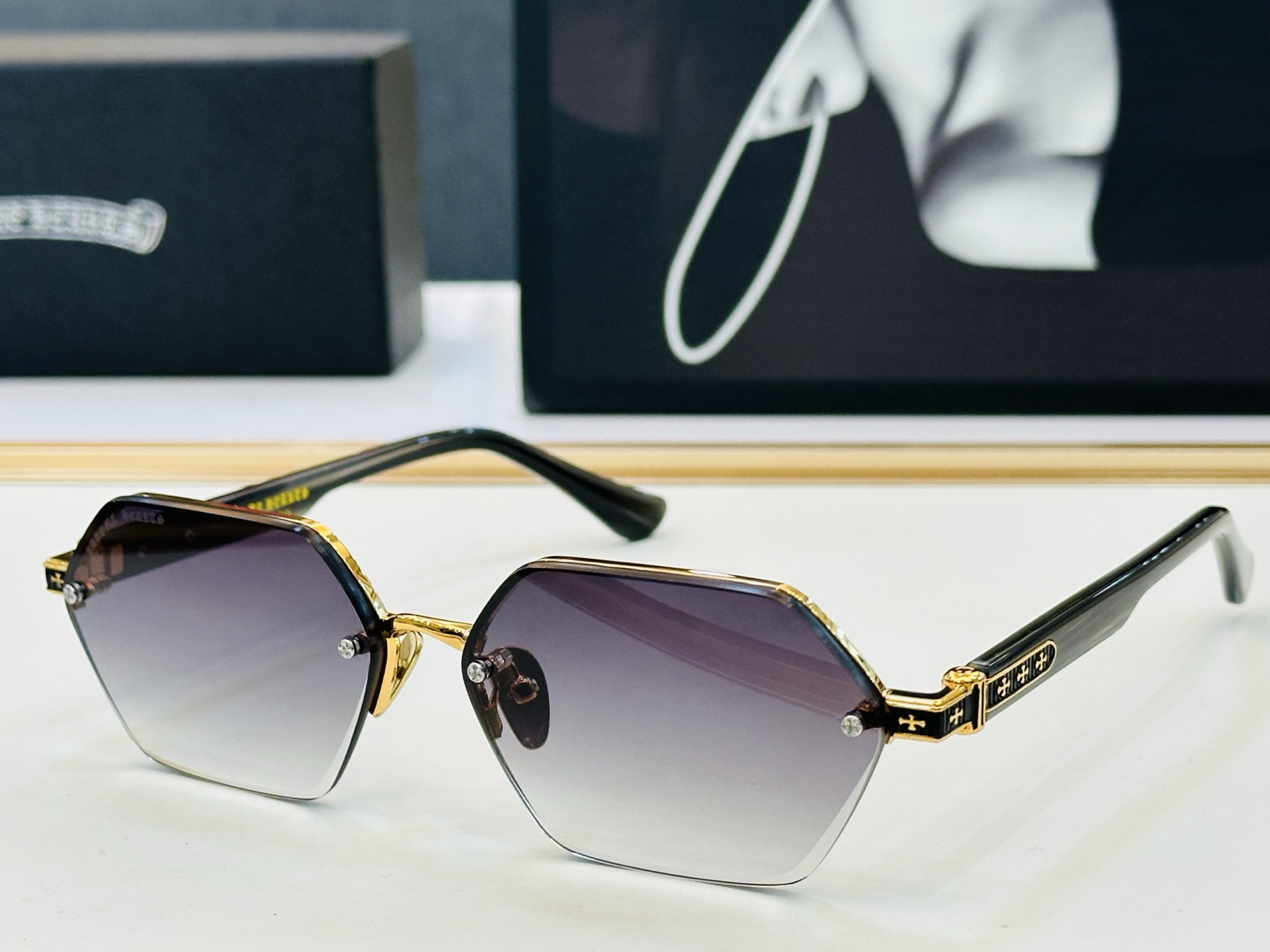 Chromeheart 克罗家 LOVE UMD Size：61口18-145  精致厚金双色电镀 X金