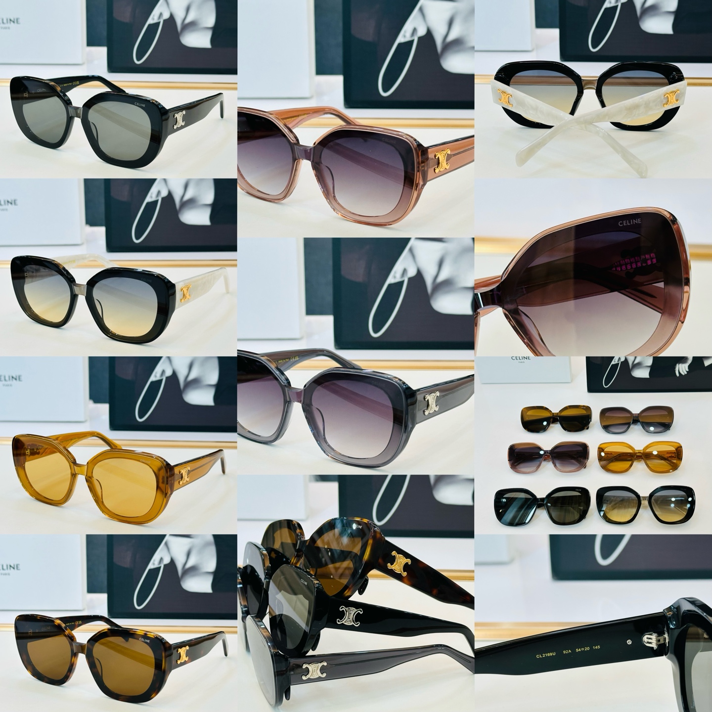 【CELINE】赛琳 CL2169U Size：54口20-145 一直热销的款式，欧美风 光泽度好  