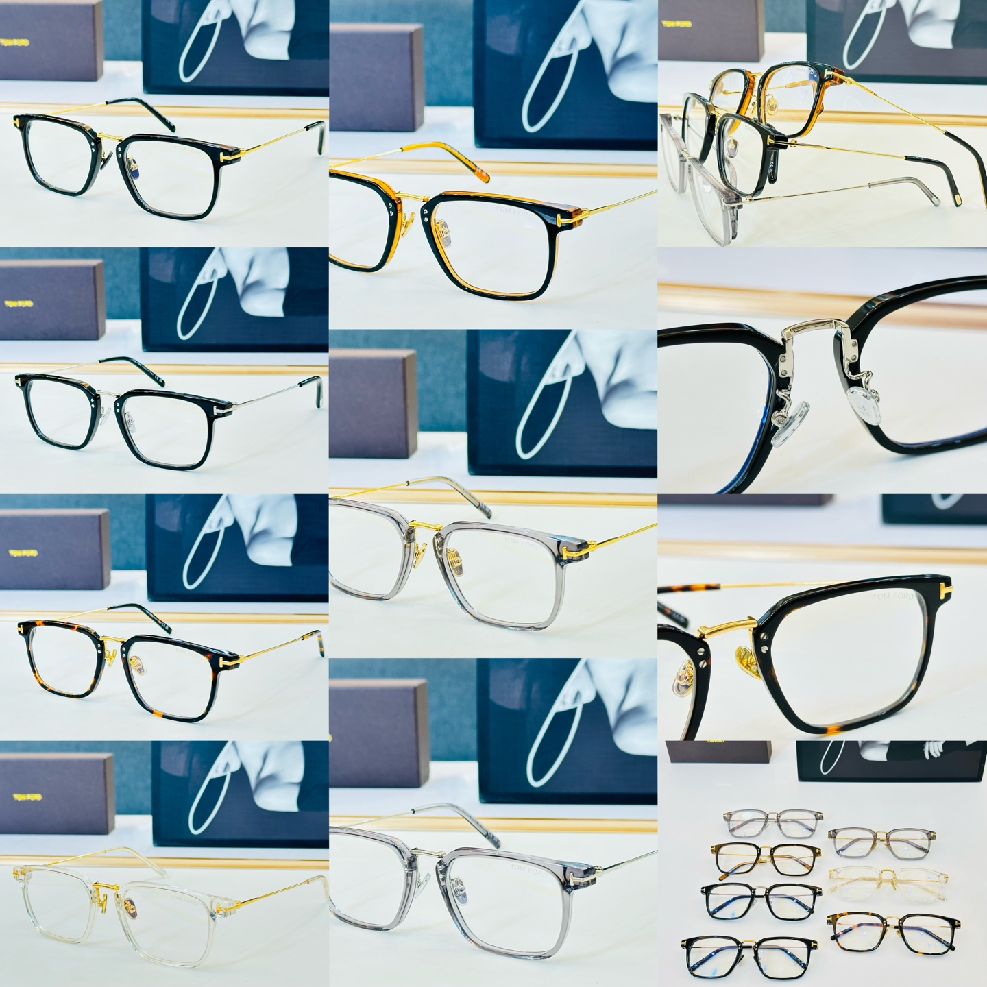 🎉TOM FOR*🎉汤姆家  Model: FT1042  Size：52口21-145 时尚框 👓 一