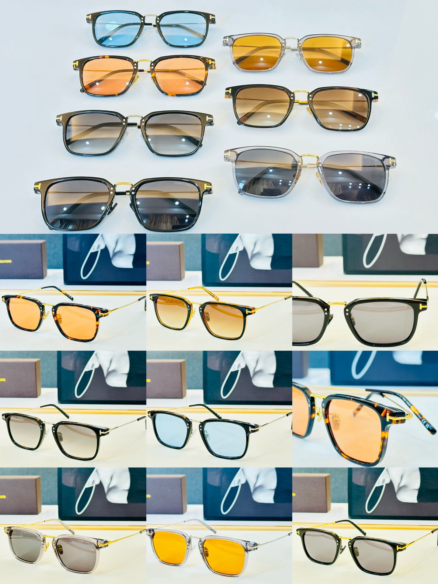 🎉TOM FOR*🎉汤姆家  Model: FT1042  Size：52口21-145 时尚框 👓 一