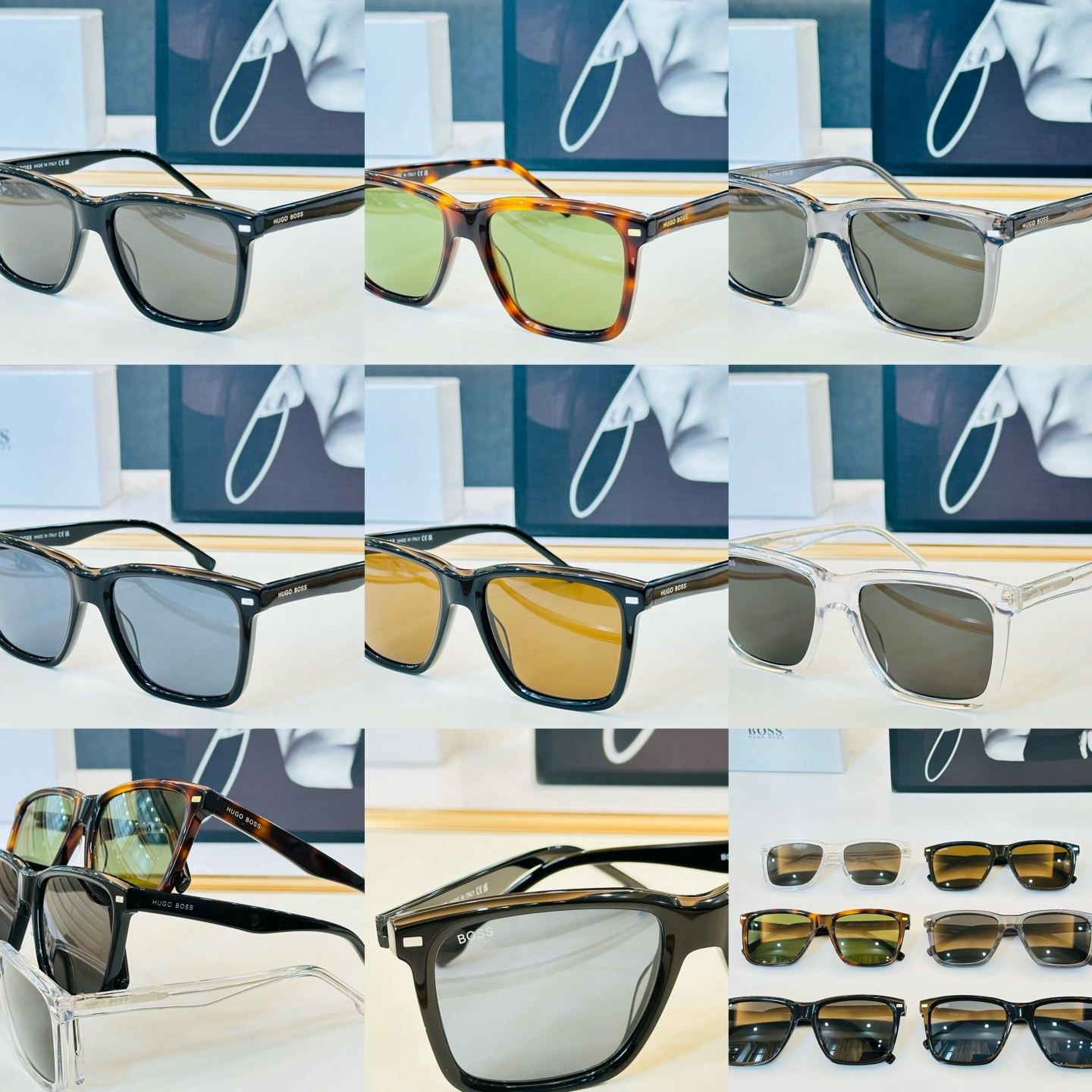 🆕 BOSS 1317 Size：55口18-145 🕶🕶💋💋👣👣  高品质 不挑脸 经典不过时框型 L