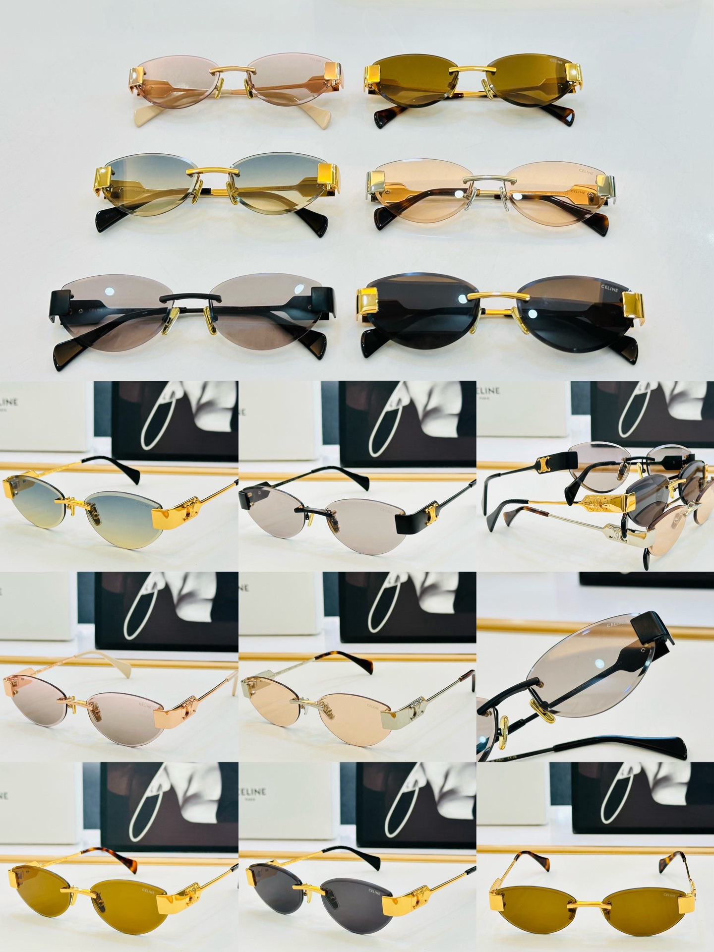 【CELINE】赛琳 CL1574LU Size：57口17-145 一直热销的款式 欧美风 光泽度好 