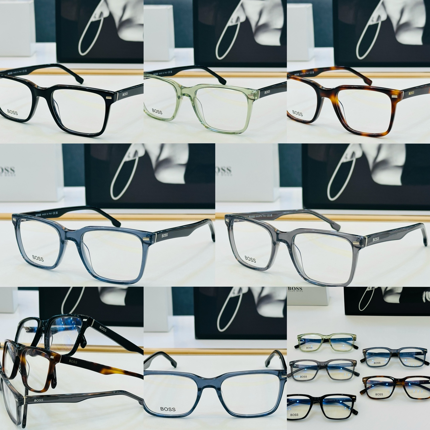 🆕 BOSS 1841 Size：53口19-145   🕶🕶💋💋👣👣  不挑脸 🍁经典不过时框型 L品