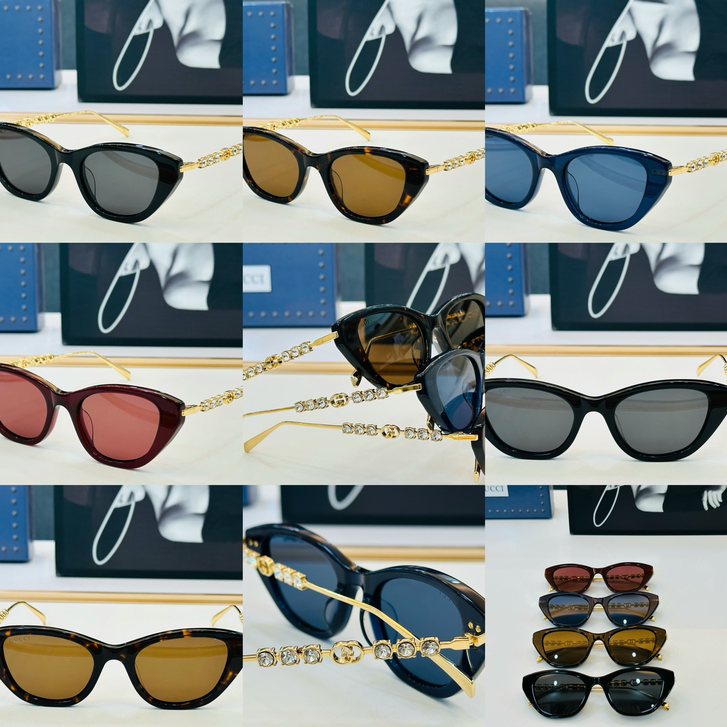 GUCC* 古家 GG1968S 🐝🐝系列 Size：50口19-140 🍁🍁 W超绝品质 。