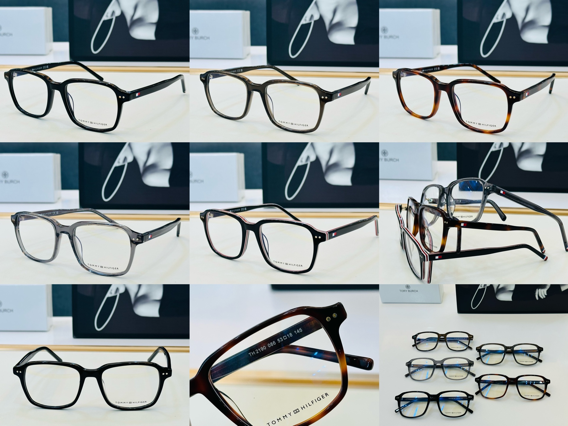 官网同步发售TOMMY HILFIGER 板材框 TH2190  SIZE：53口18-145 L简单大