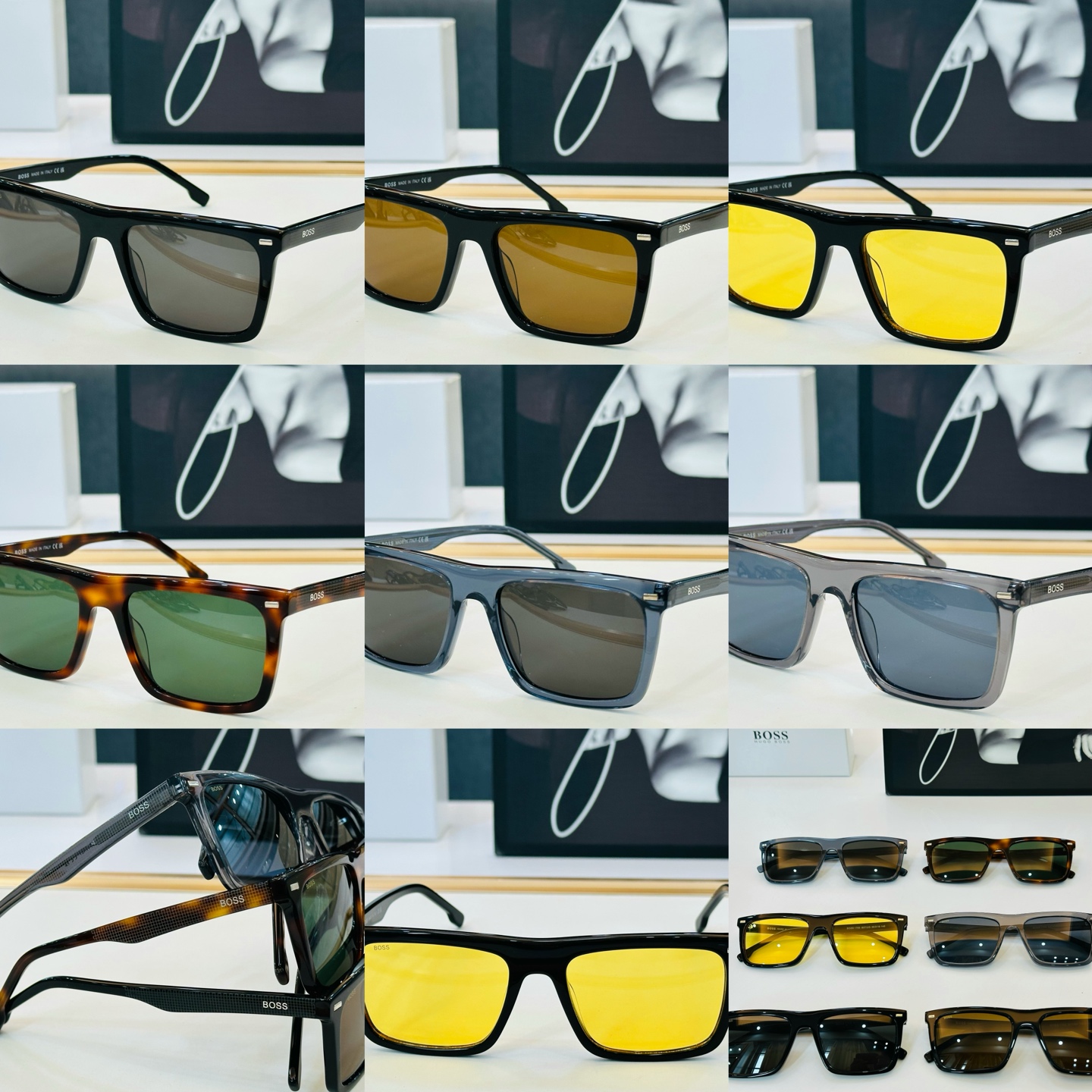 🆕 BOSS 1765  Size：55口18-145 🕶🕶💋💋👣👣  高品质 不挑脸 经典不过时框型 