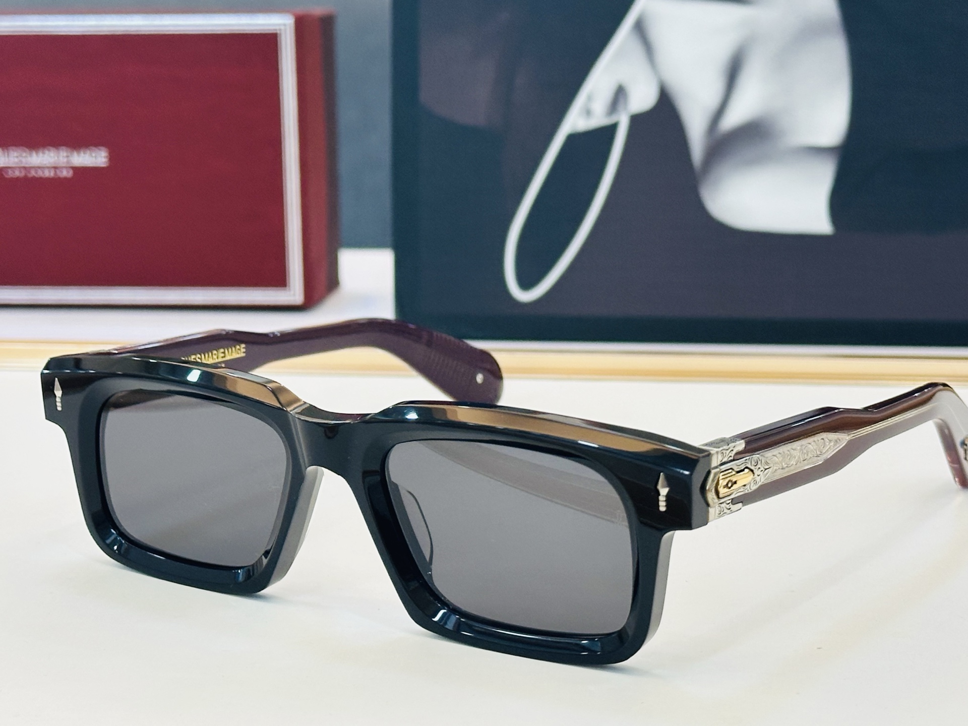 JACQUES MARIF 日本手工眼镜 镜框採用上板材打造出  SIZE：50口20 H高品质 