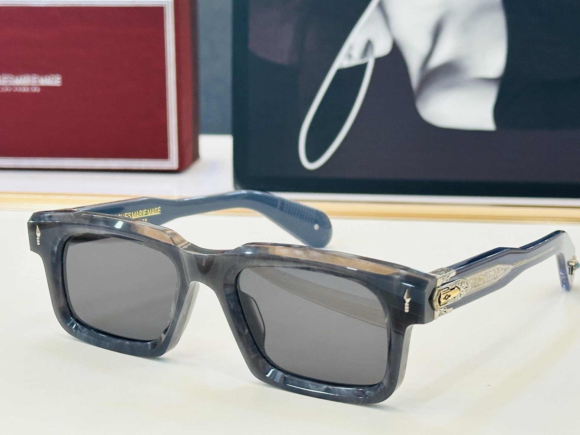 JACQUES MARIF 日本手工眼镜 镜框採用上板材打造出  SIZE：50口20 H高品质 