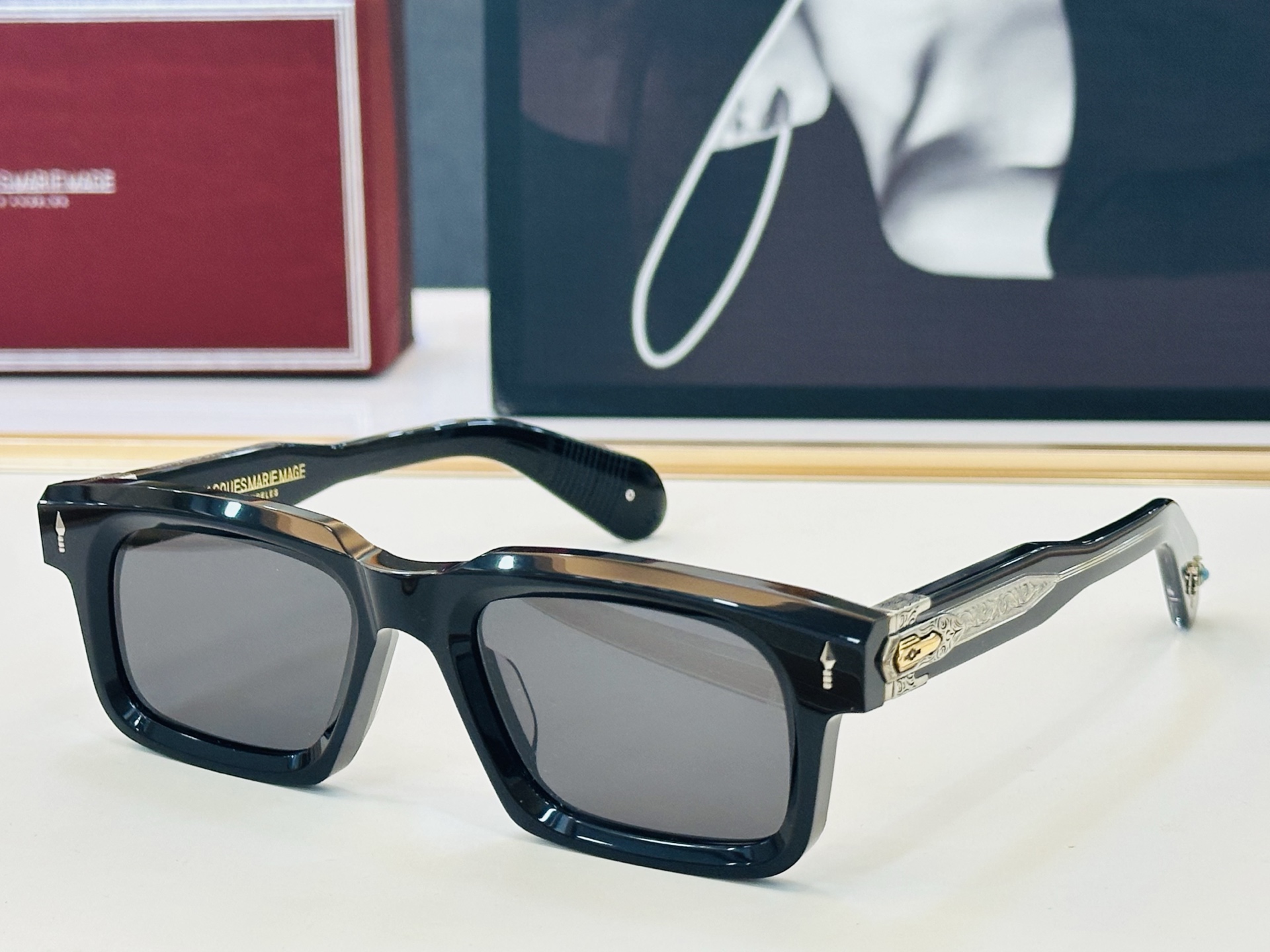 NO:897435,JACQUES MARIF Japanese handmade glasses, the frames are made of upper plate material, SIZE50 mouth 20 H high quality glasses, sunglasses, sunglasses, glasses19860909JACQUES MARIF 日本手工眼镜 镜框採用上板材打造出 SIZE50口20 H高品质 眼镜墨镜太阳镜,眼镜,glasses