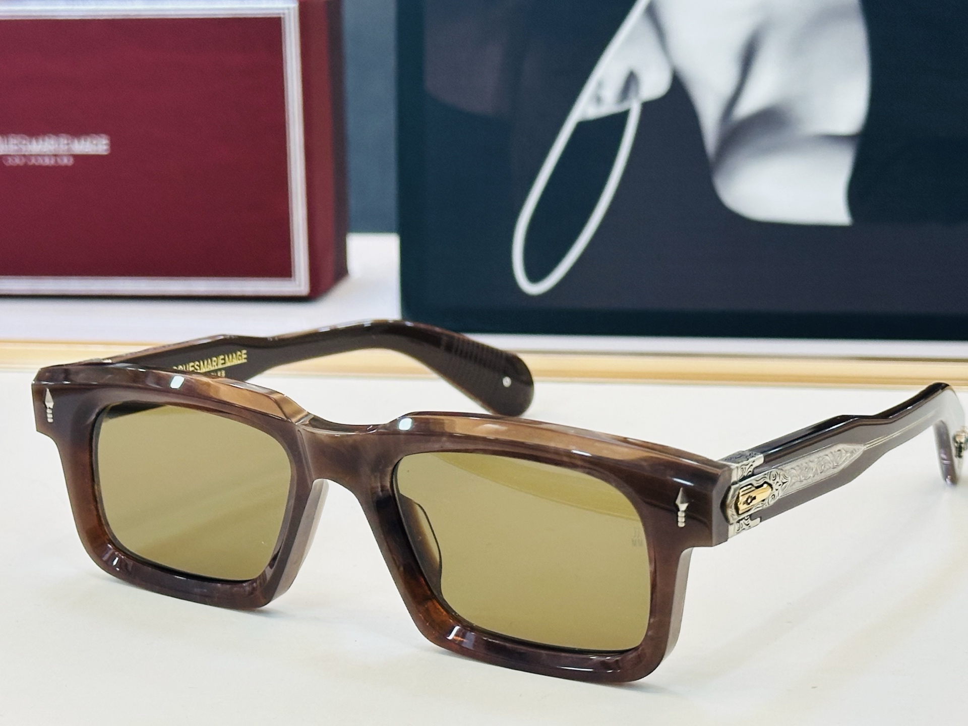 JACQUES MARIF 日本手工眼镜 镜框採用上板材打造出  SIZE：50口20 H高品质 