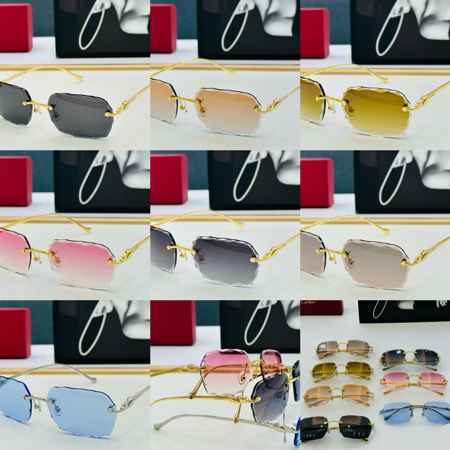 🆕 原版Cartie* 卡家 官网经典款 太阳镜 CT0061 Size：57口16-130 电镀工艺精