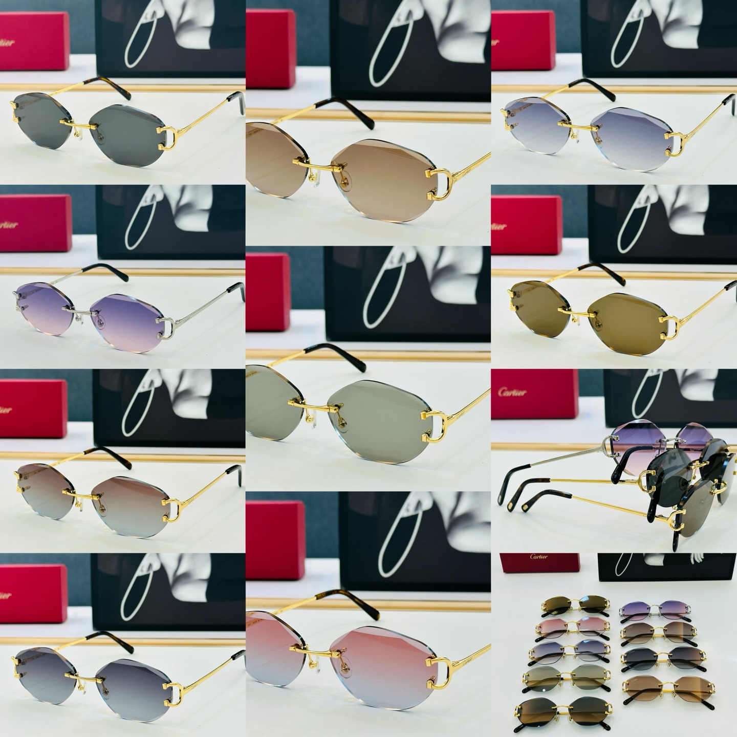 🆕 原版Cartie* 卡家 官网经典款 太阳镜 CT0092O   Size：57口18-140电镀工