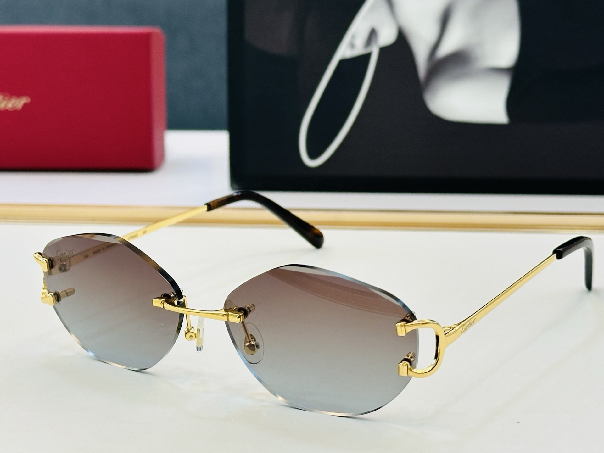 🆕 原版Cartie* 卡家 官网经典款 太阳镜 CT0092O   Size：57口18-140电镀工