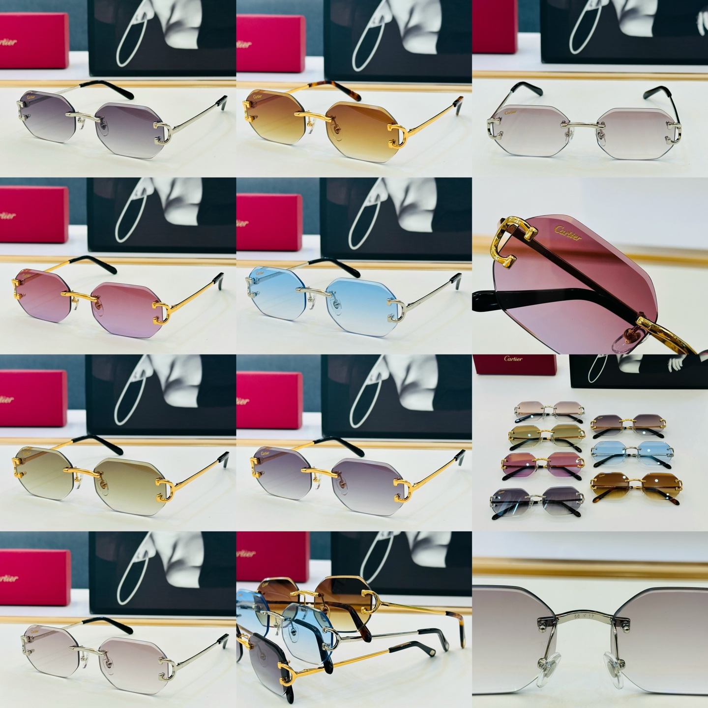 🆕 原版Cartie* 卡家 官网经典款 太阳镜 CT0092S Size：56口17-135 电镀工艺