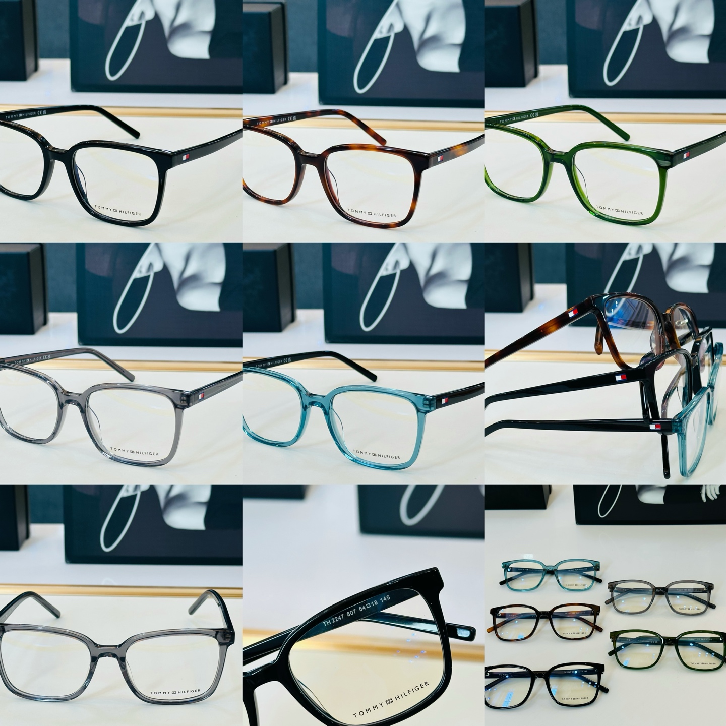 官网同步发售TOMMY HILFIGER 板材框 TH2247 SIZE：54口18-145 L简单大气