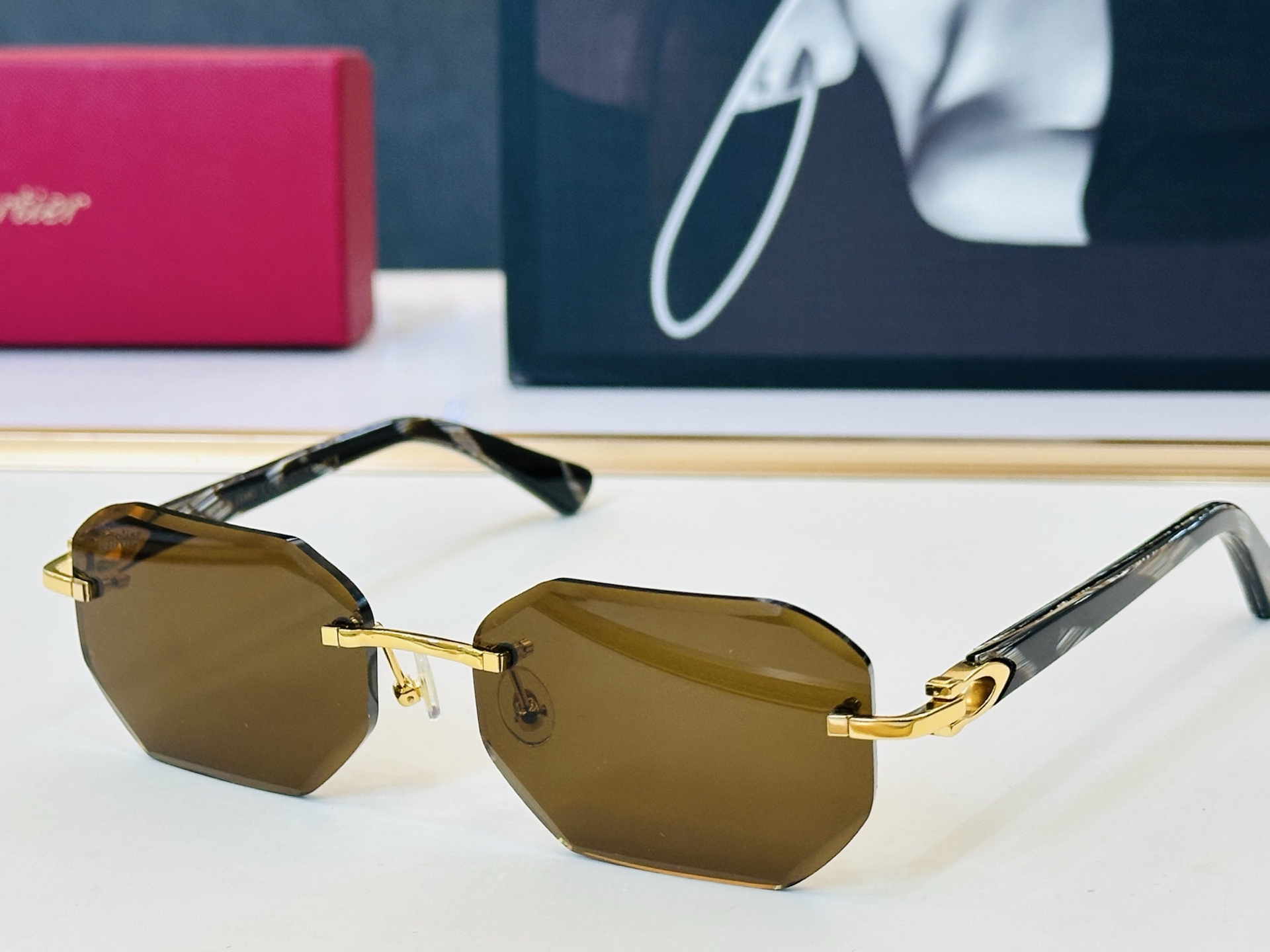 🆕 原版Cartie* 卡家 官网经典款 太阳镜 CT0287   Size：56口18-140  电镀工艺精湛大牌品 
