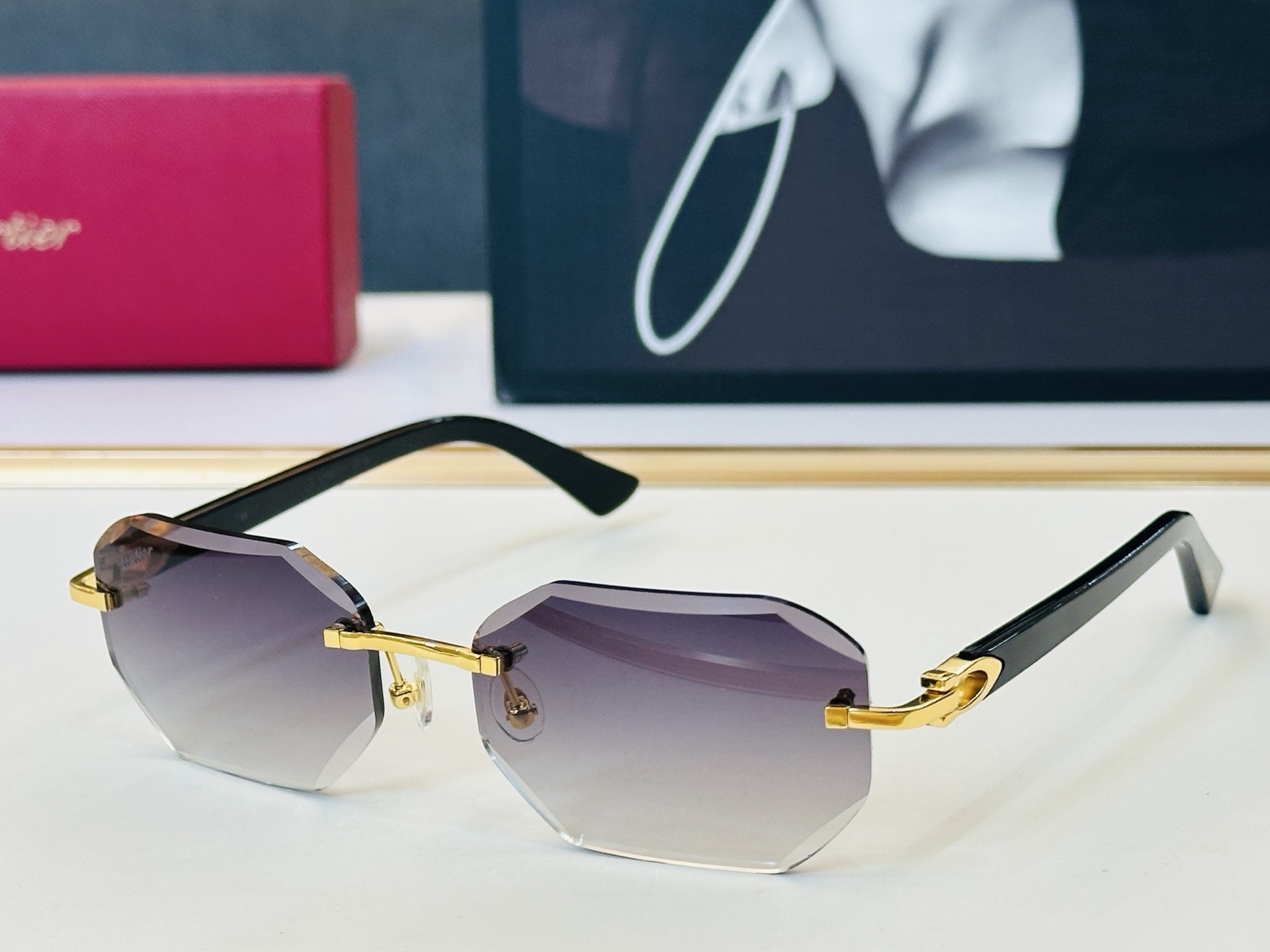 🆕 原版Cartie* 卡家 官网经典款 太阳镜 CT0287   Size：56口18-140  电镀工艺精湛大牌品 