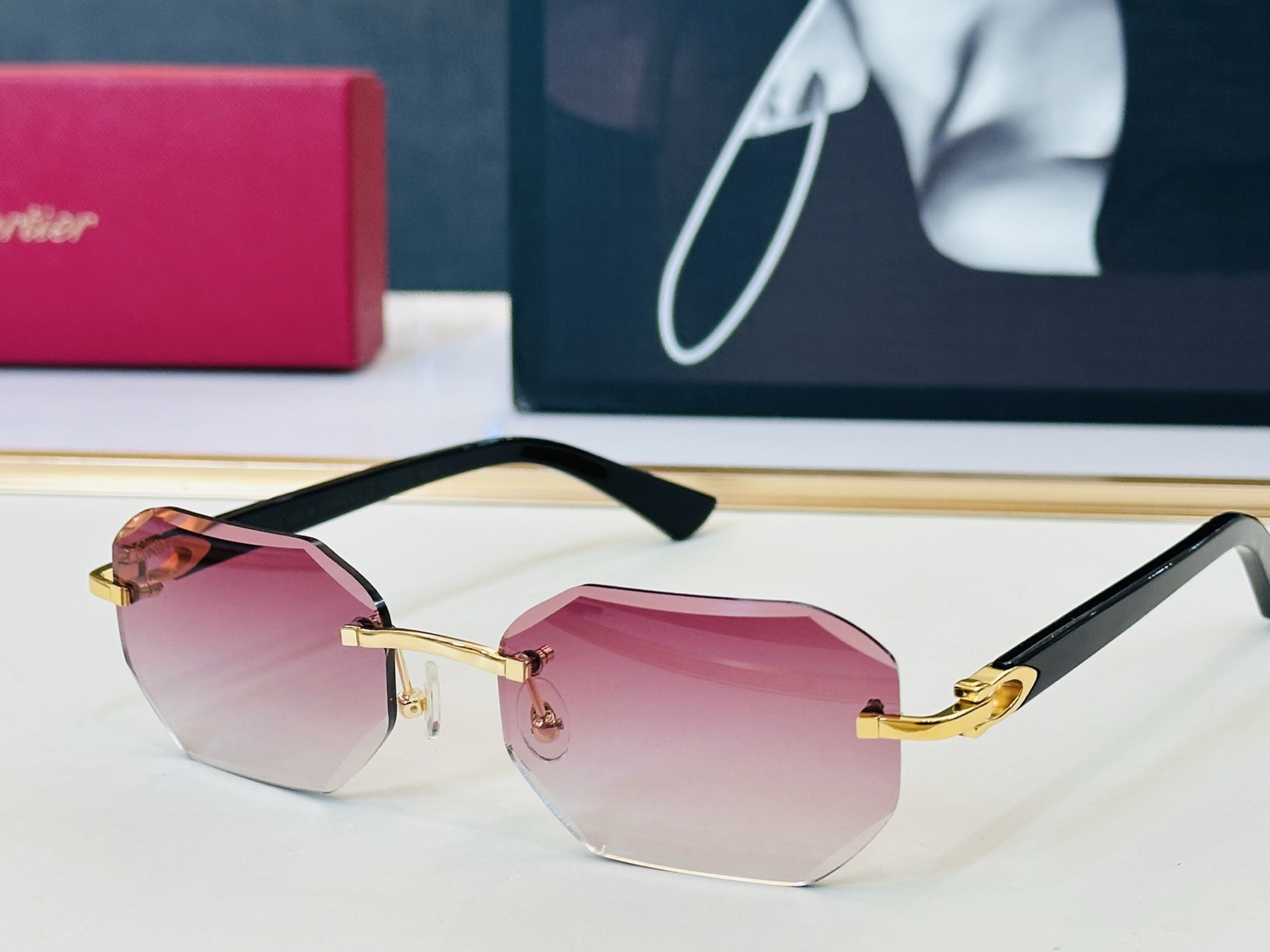 🆕 原版Cartie* 卡家 官网经典款 太阳镜 CT0287   Size：56口18-140  电镀工艺精湛大牌品 