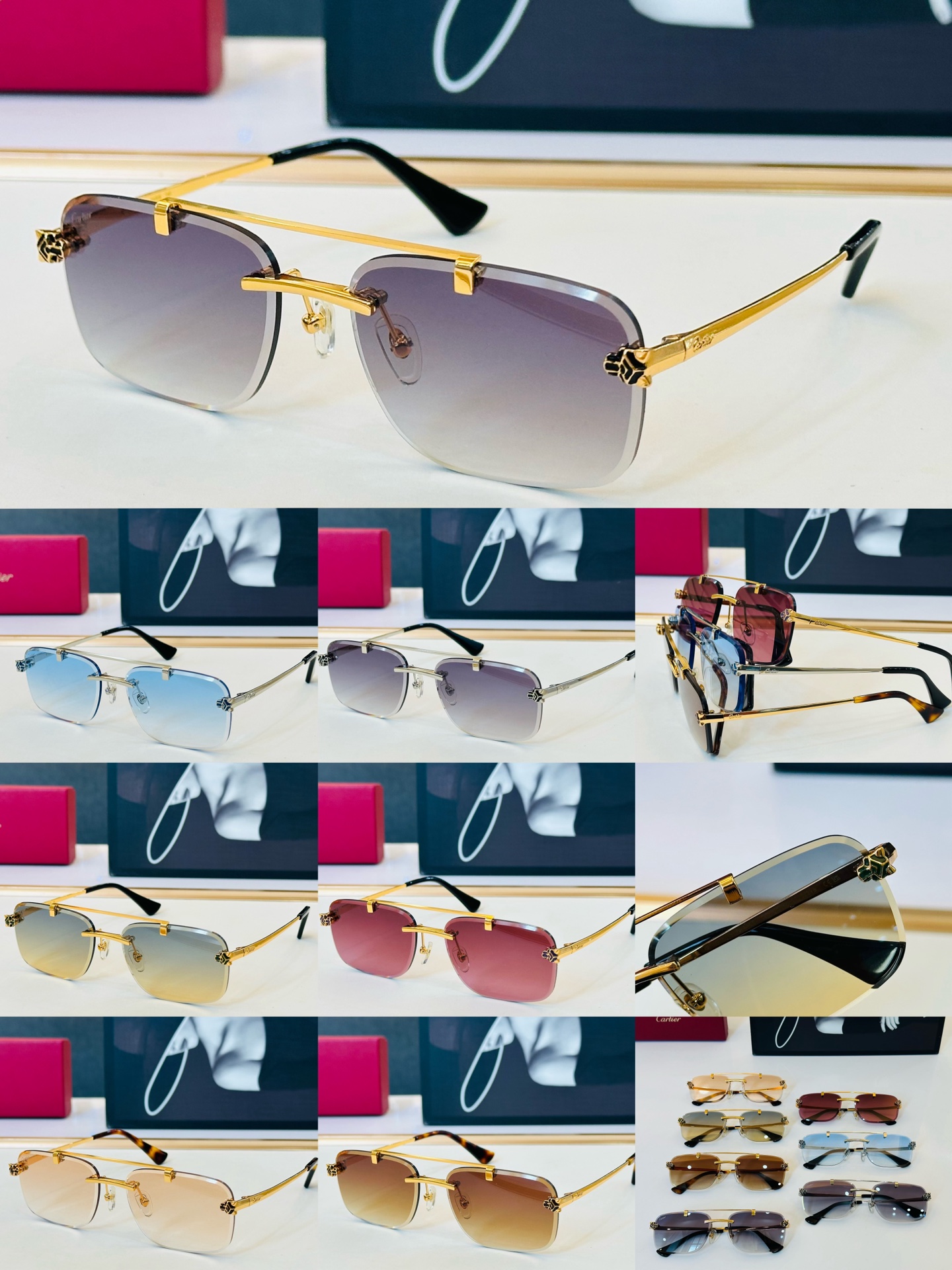 Cartie* 卡家 CT01585 太阳镜 Size：57口19-142工艺精湛气质十足！bm男女同款 高品质 