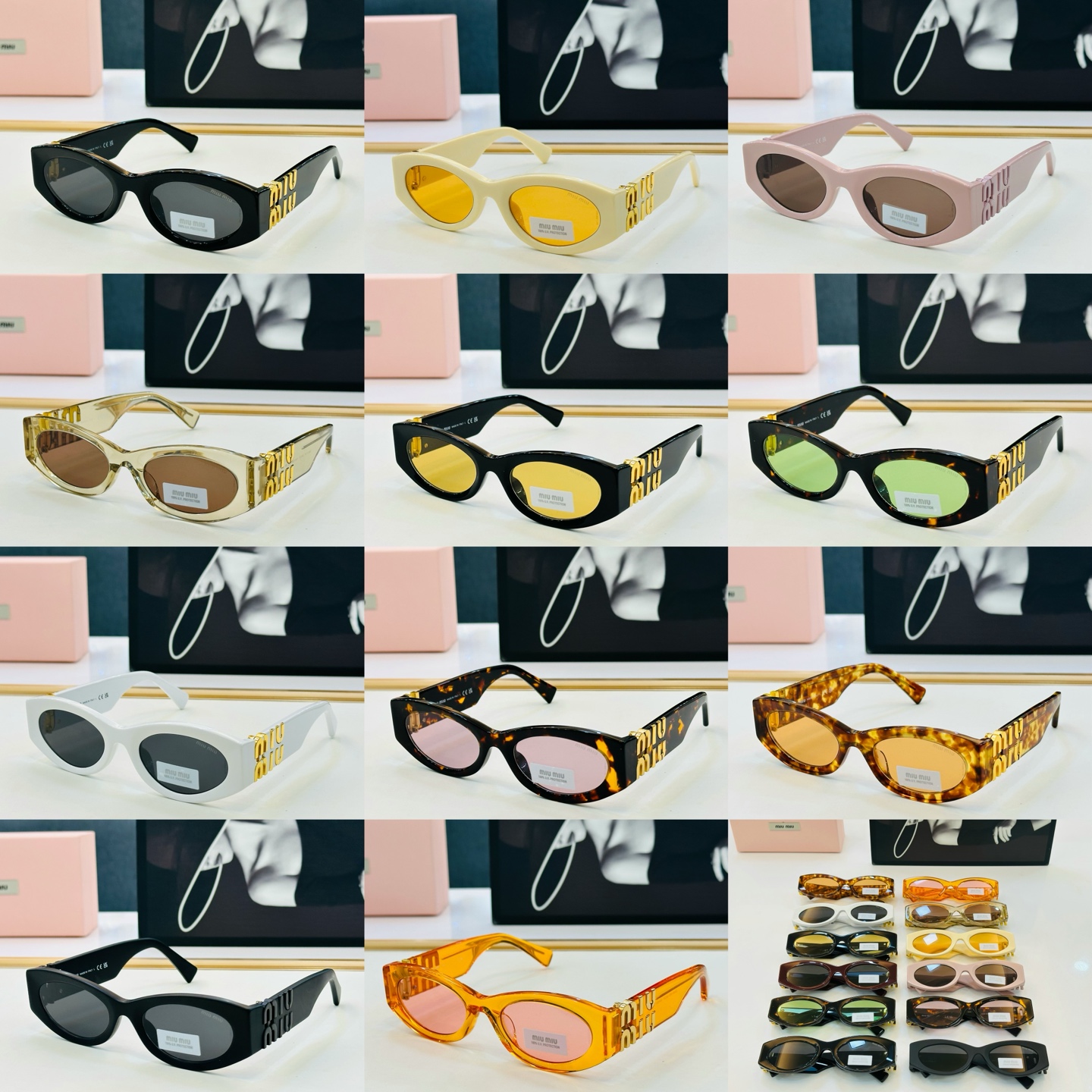 谬家 SMU11WS Size：54口21-135 女士太阳眼镜 镂空型[玫瑰][玫瑰] 高档 B时尚墨镜潮人[强][强