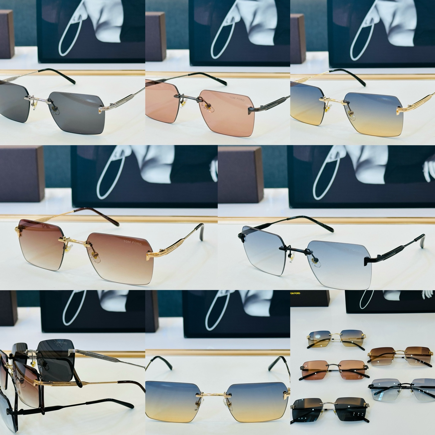🎉TOM FOR*🎉汤姆家  Model: FT69336   Size：56口18-140  时尚框 板材👓 YE时尚